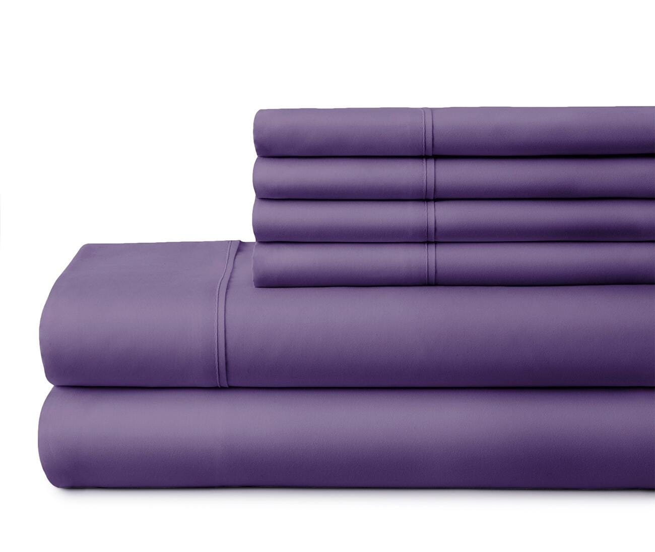 3 Piece Luxury Ultra Soft Twin Sheet Set, Purple, large