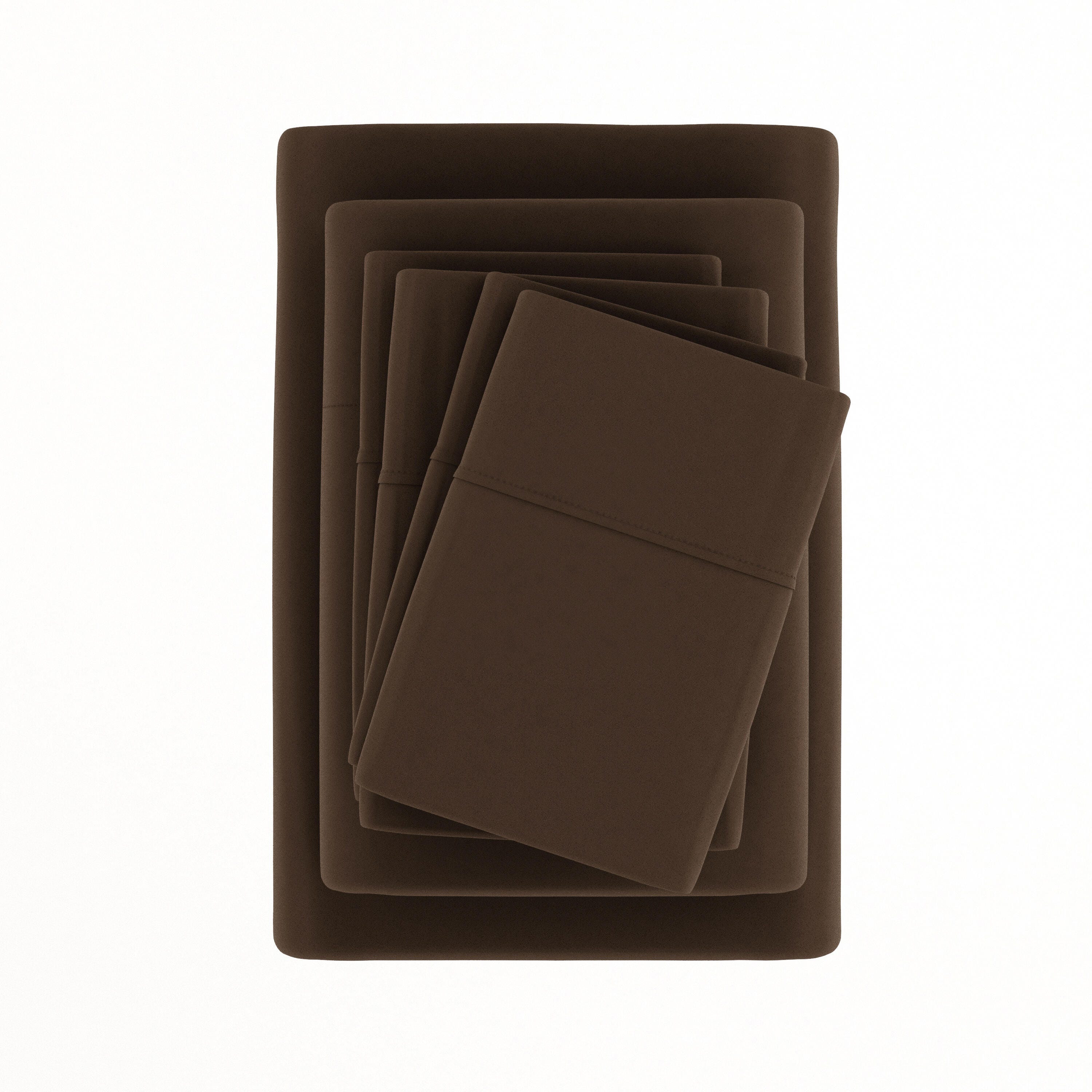 3 Piece Luxury Ultra Soft Twin XL Sheet Set, Chocolate, large
