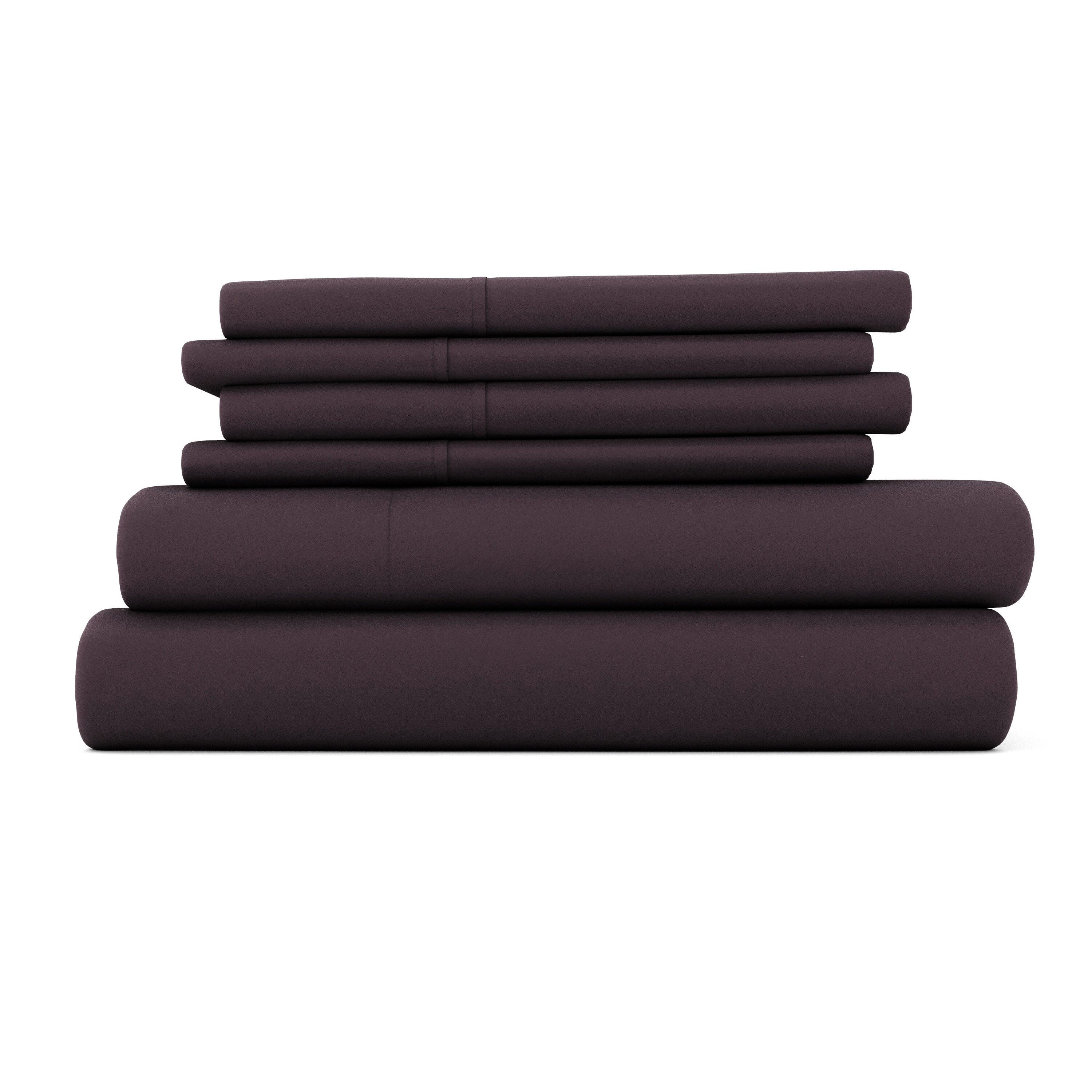 3 Piece Luxury Ultra Soft Twin XL Sheet Set, Purple, rollover