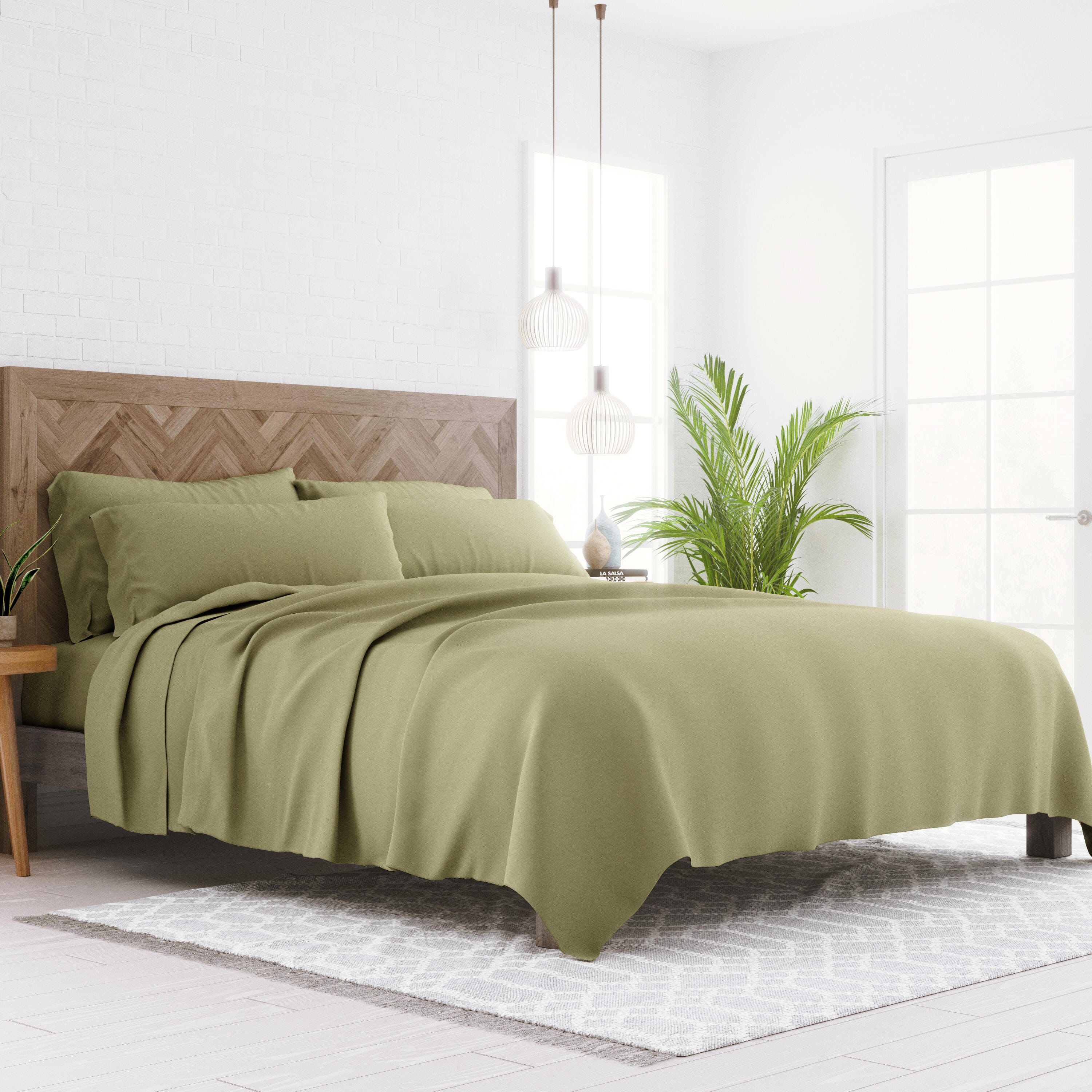3 Piece Luxury Ultra Soft Twin XL Sheet Set, Sage, large