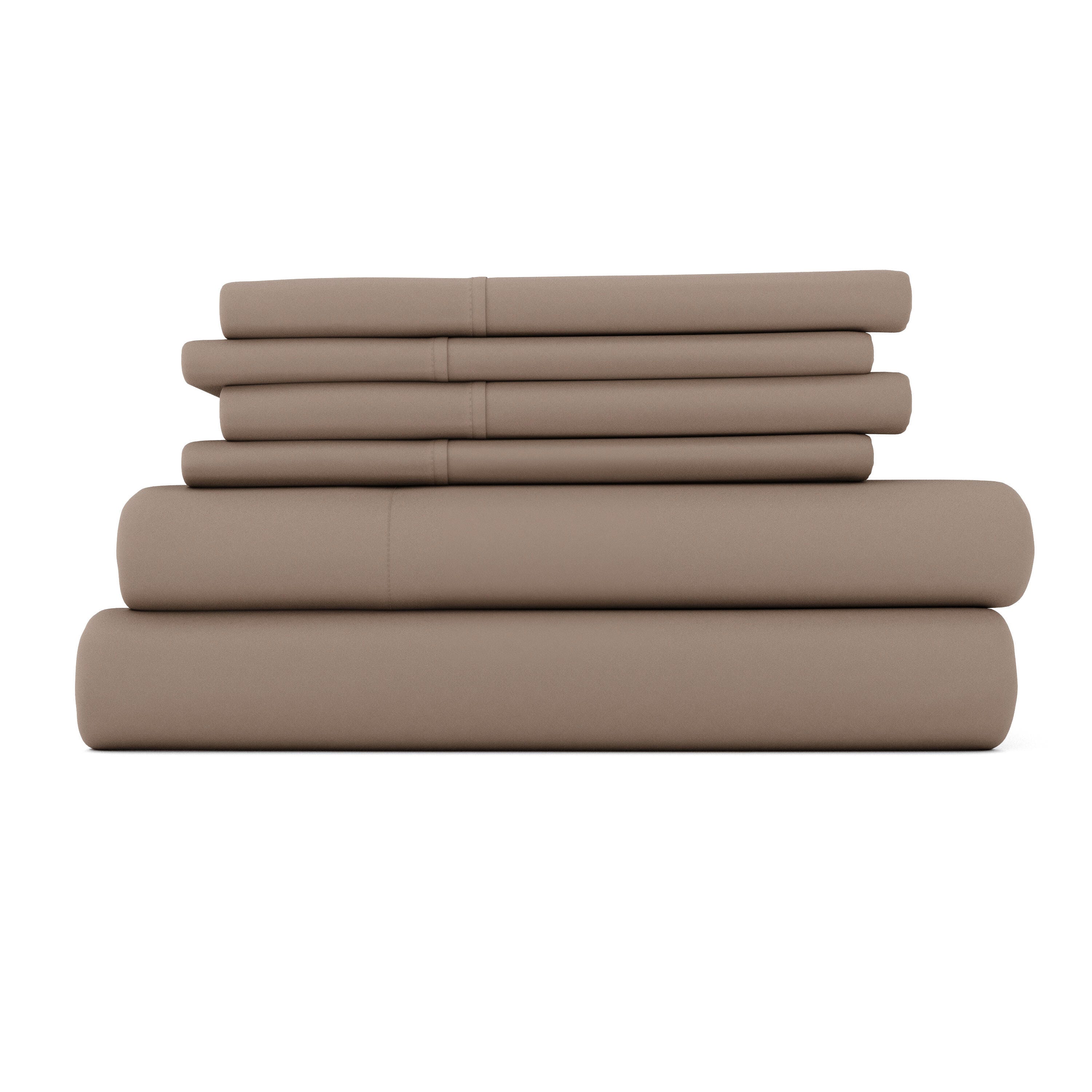 3 Piece Luxury Ultra Soft Twin XL Sheet Set, Taupe, large