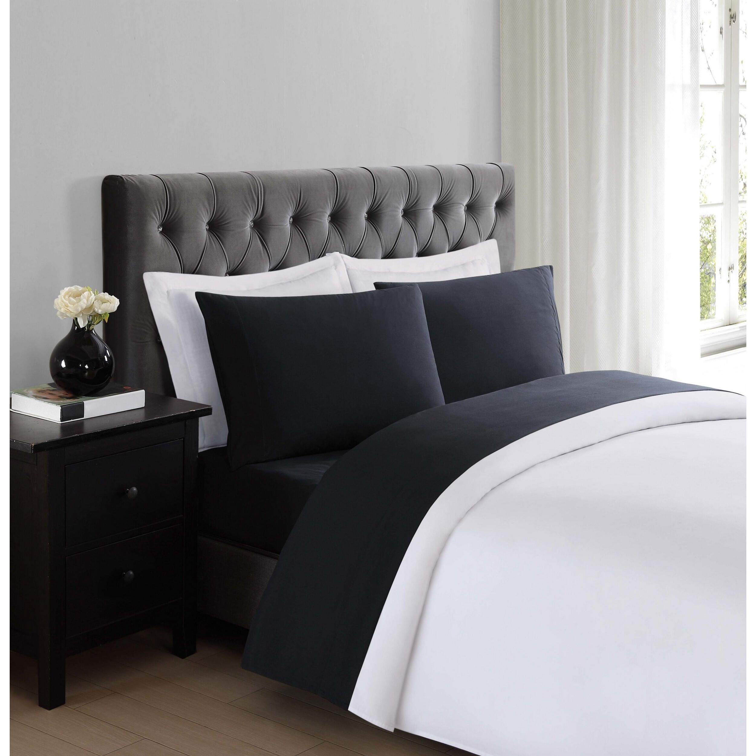 Microfiber Truly Soft Twin Sheet Set, Black, large