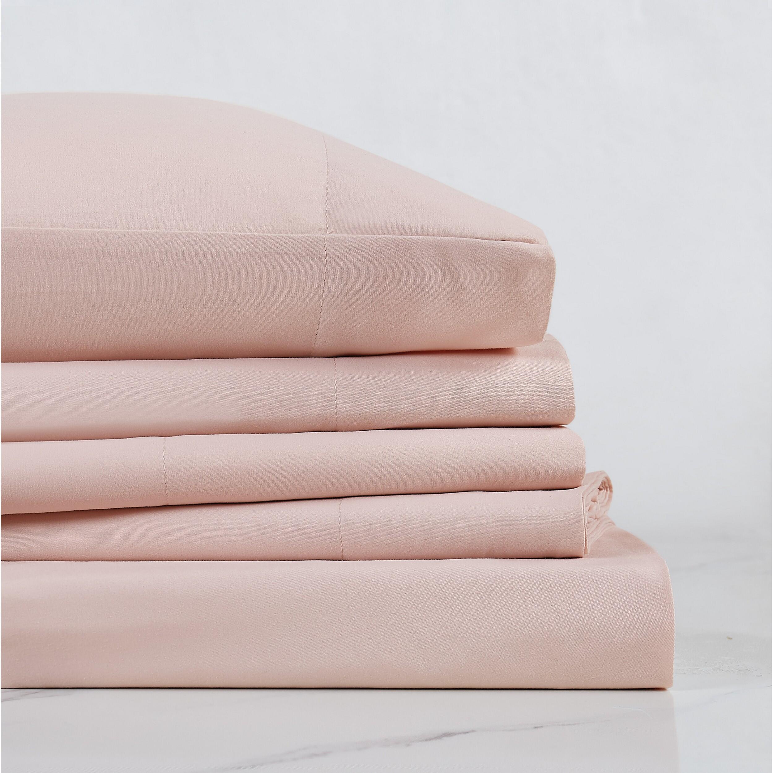 Microfiber Truly Soft Twin Sheet Set, Blush Pink, large