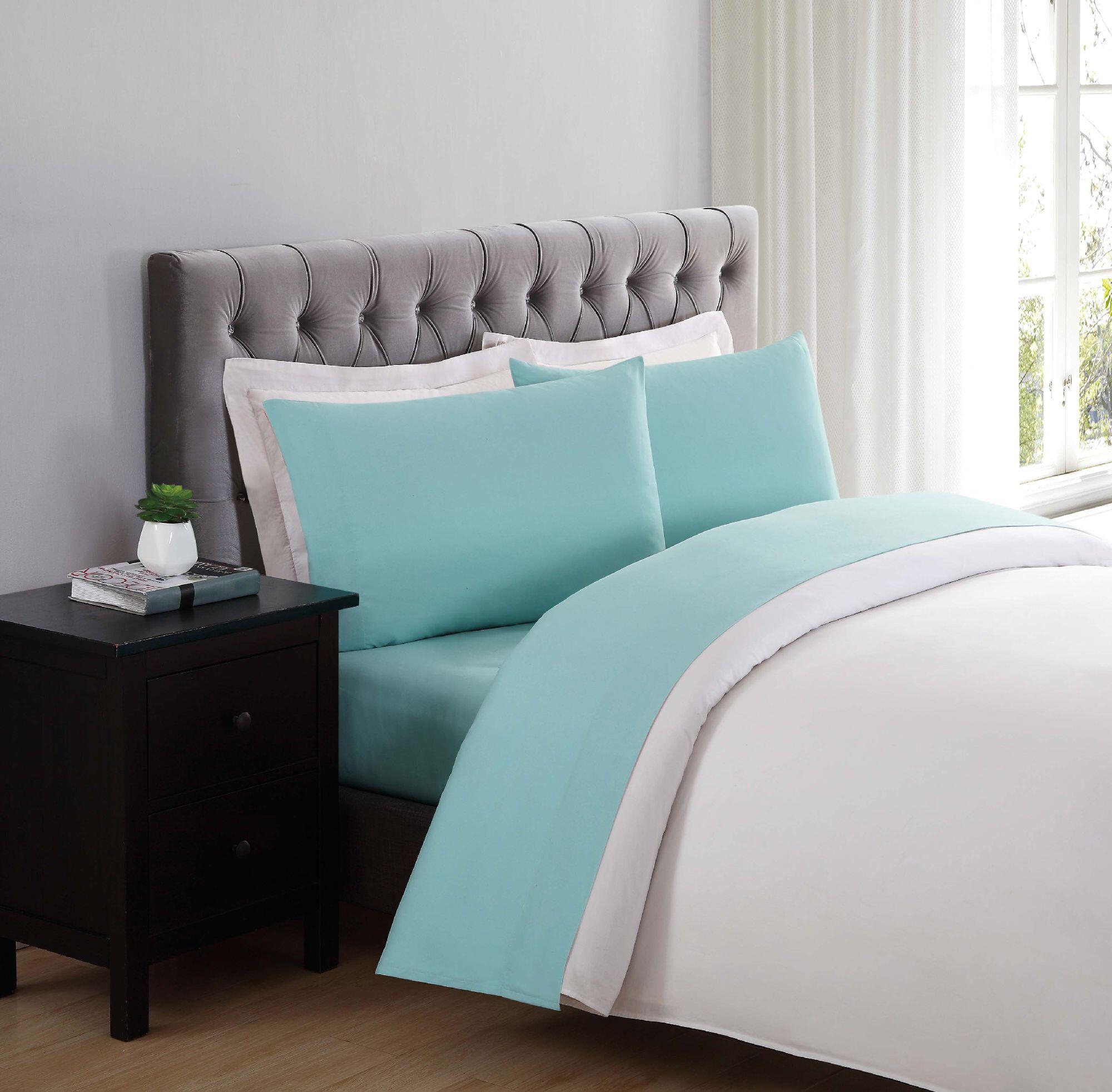 Microfiber Truly Soft Twin XL Sheet Set, Turquoise, large