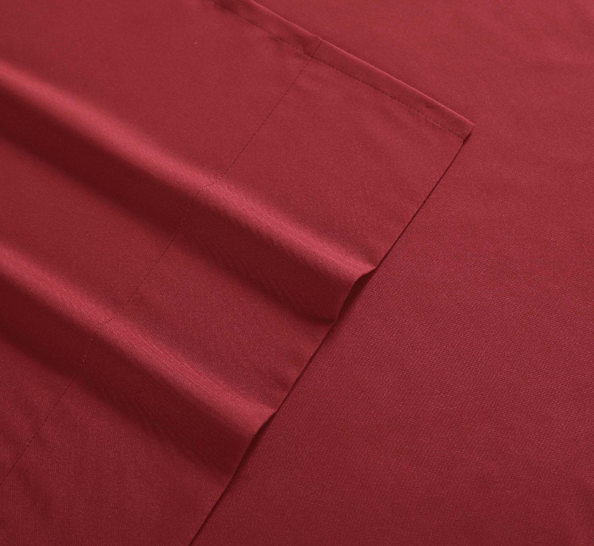 Microfiber Truly Soft Full Sheet Set, Red, large