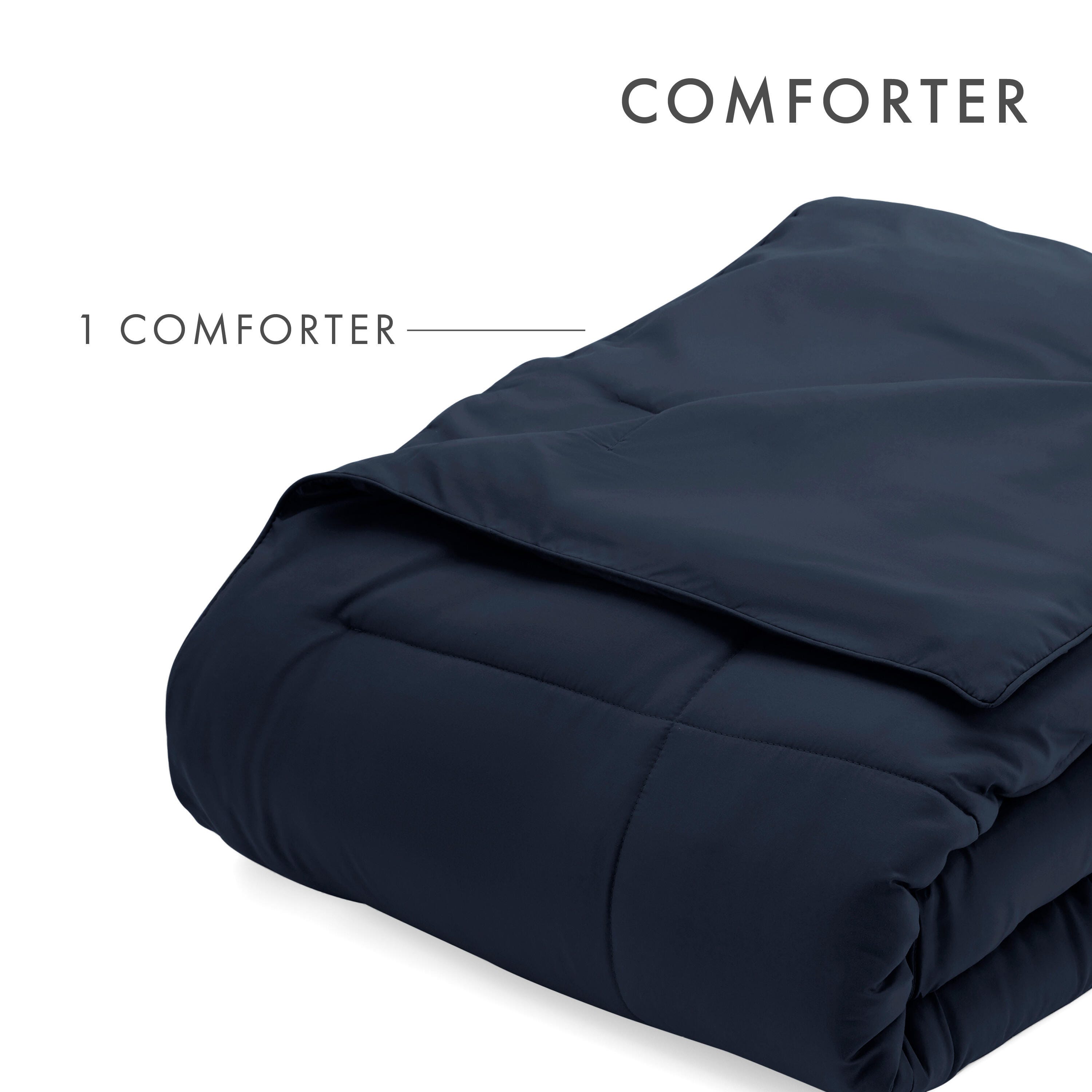 Microfiber King/California King Premium Down Alternative Comforter, Navy, large