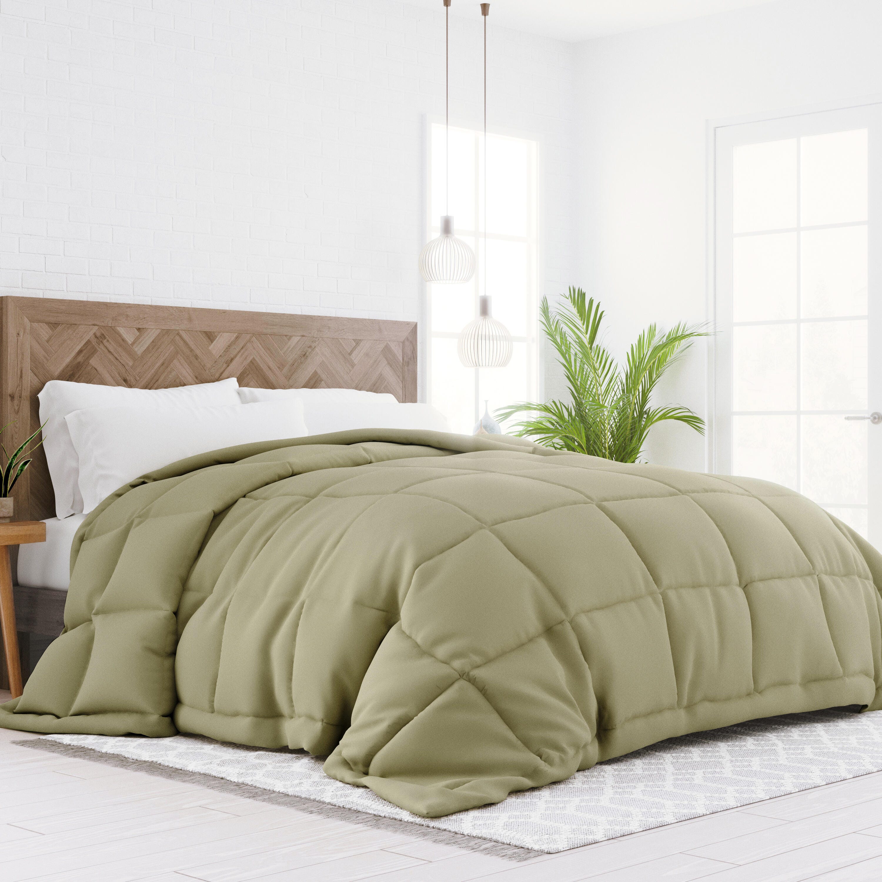 Microfiber King/California King Premium Down Alternative Comforter, Sage, large