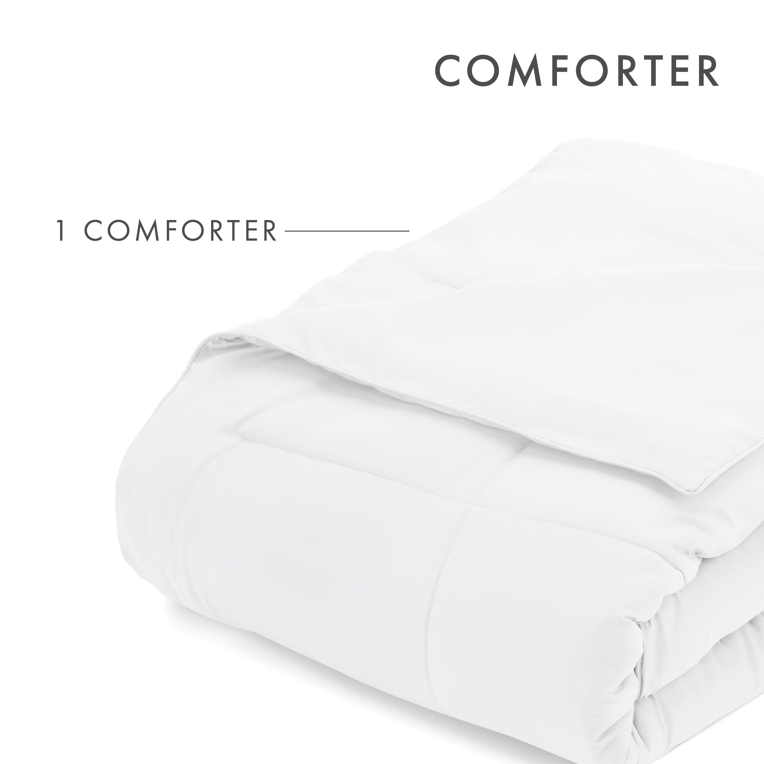 Microfiber King/California King Premium Down Alternative Comforter, White, large