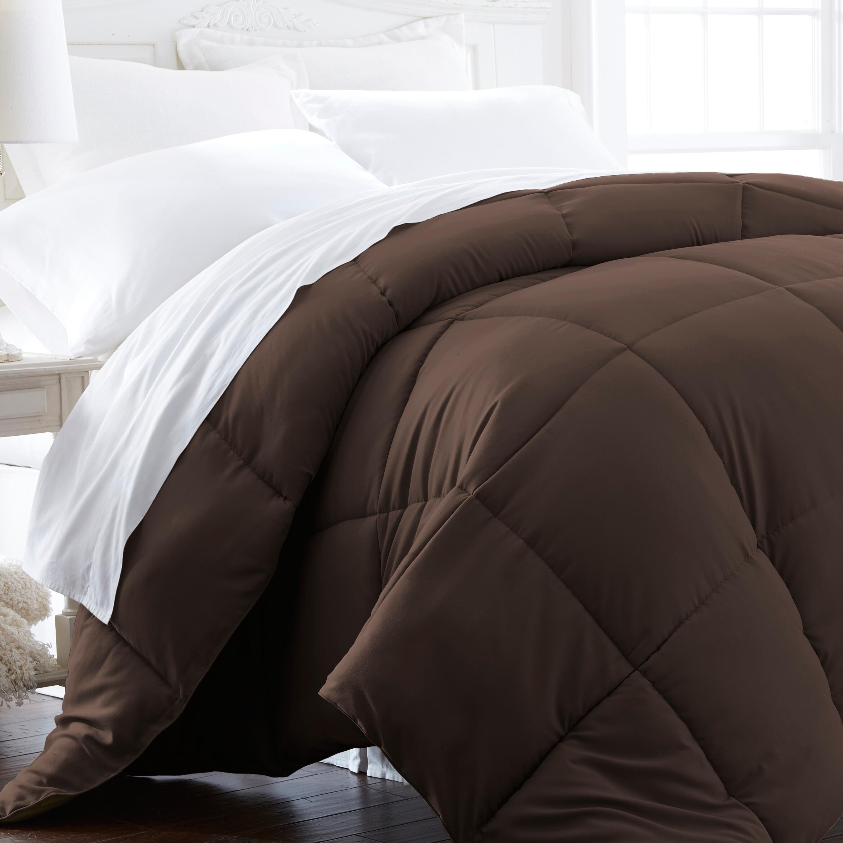 Microfiber Full/Queen Premium Down Alternative Comforter, Chocolate, large