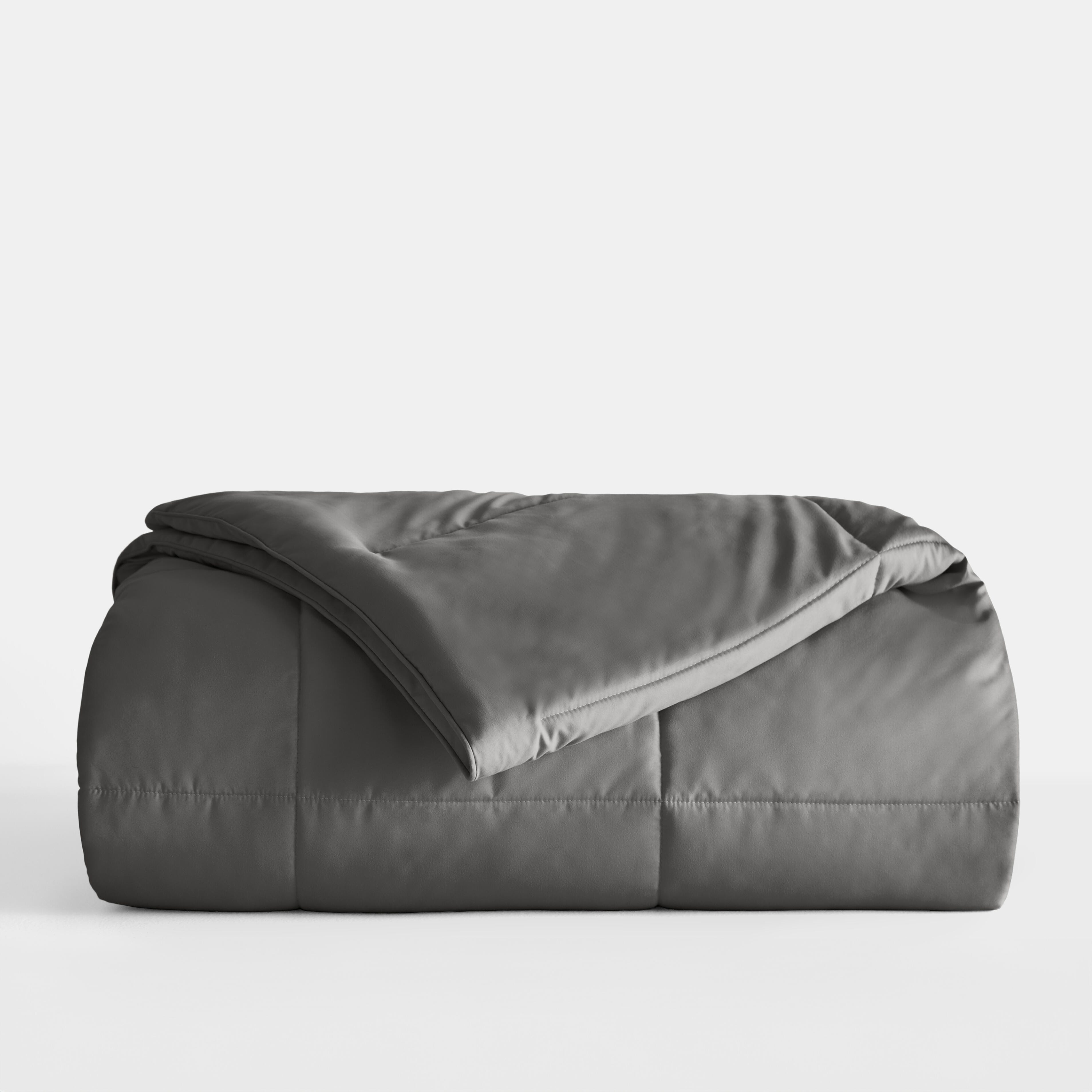 Microfiber Full/Queen Premium Down Alternative Comforter, Charcoal, rollover