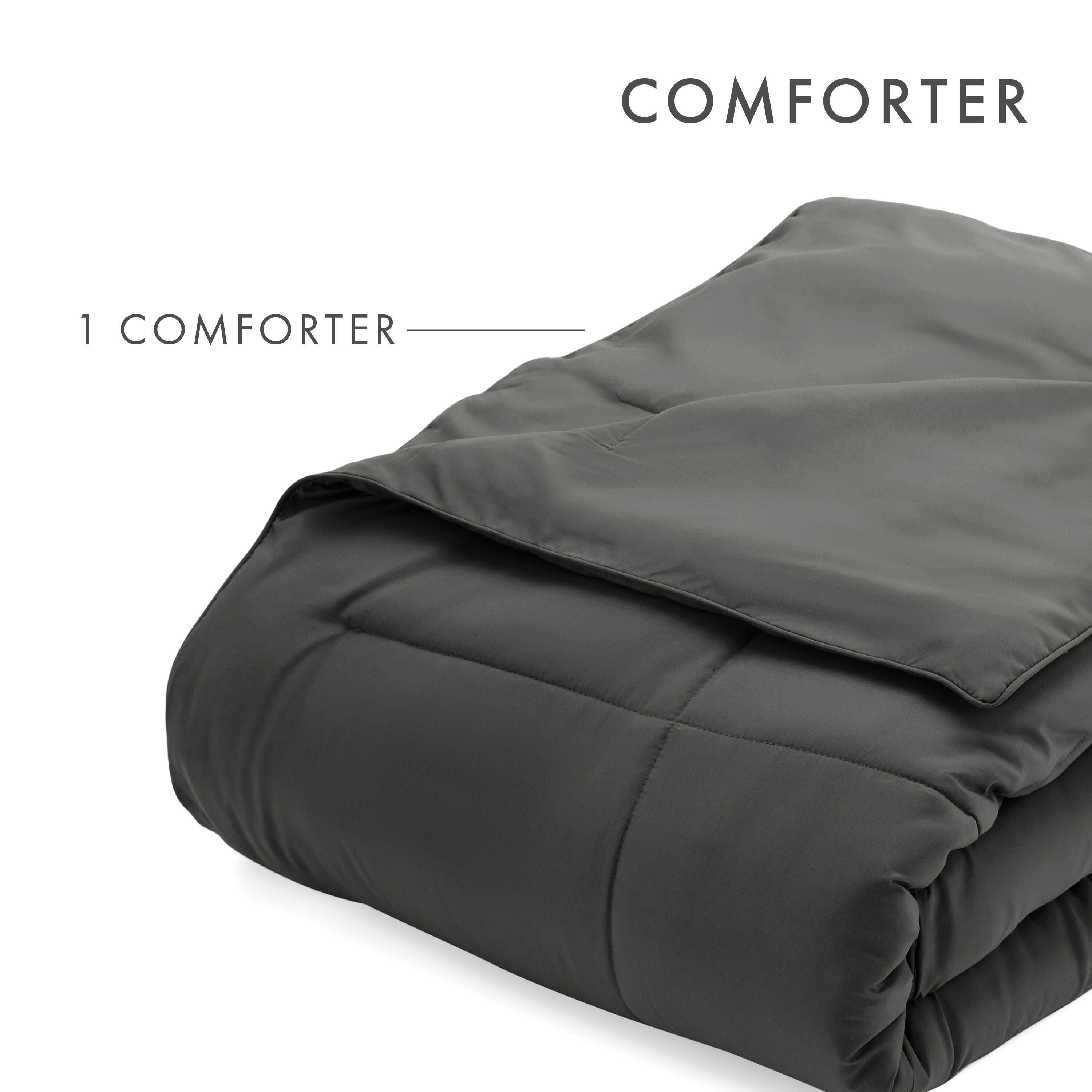 Microfiber Full/Queen Premium Down Alternative Comforter, Charcoal, large