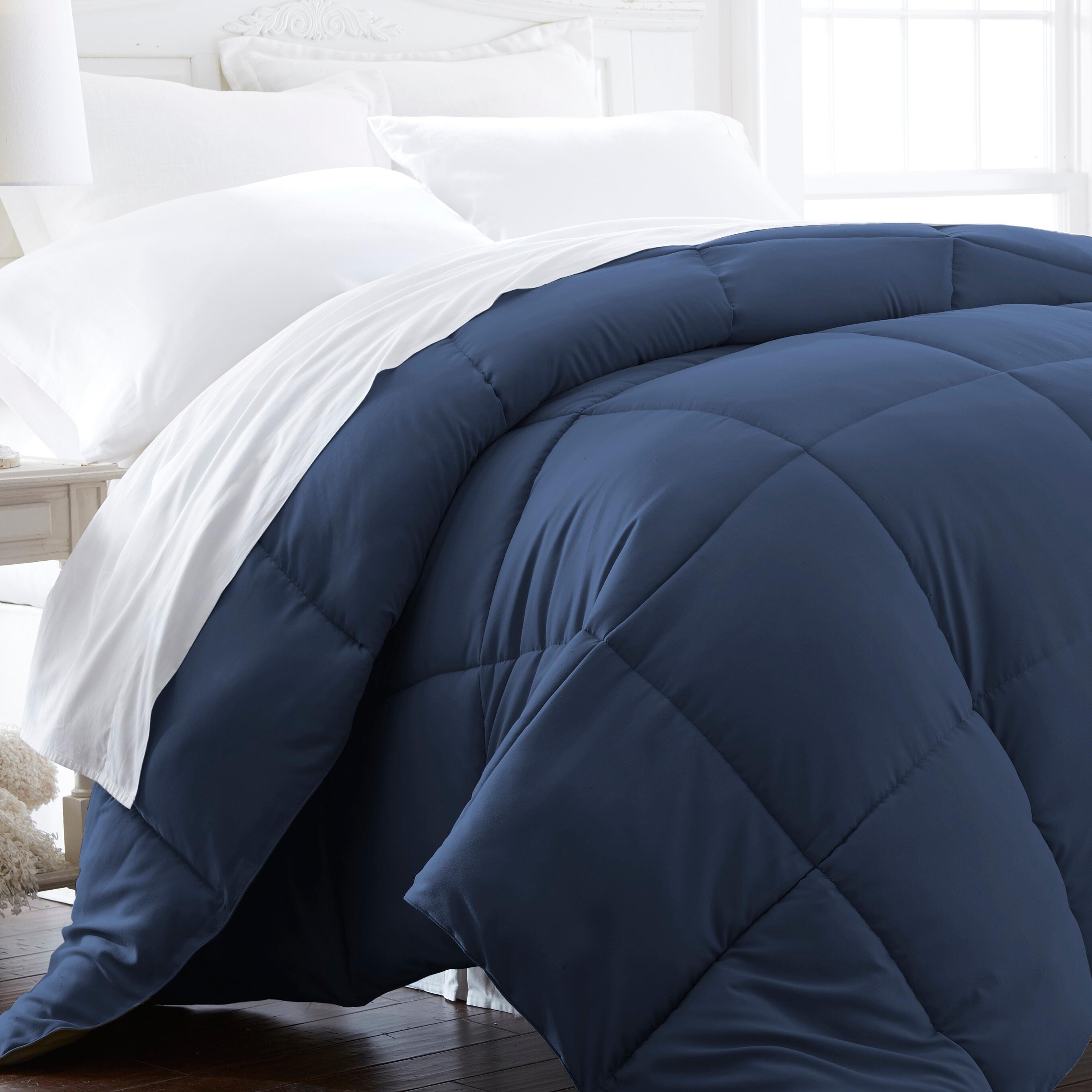 Microfiber Full/Queen Premium Down Alternative Comforter, Navy, large