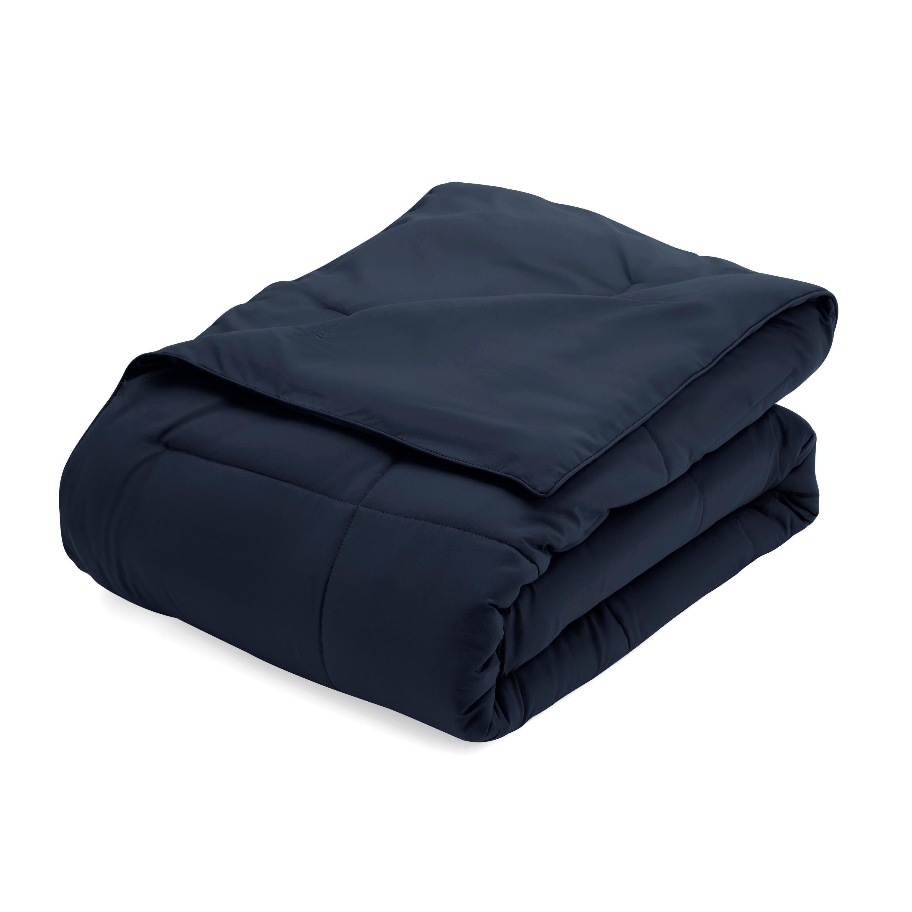 Microfiber Twin/Twin XL Premium Down Alternative Comforter, Navy, rollover