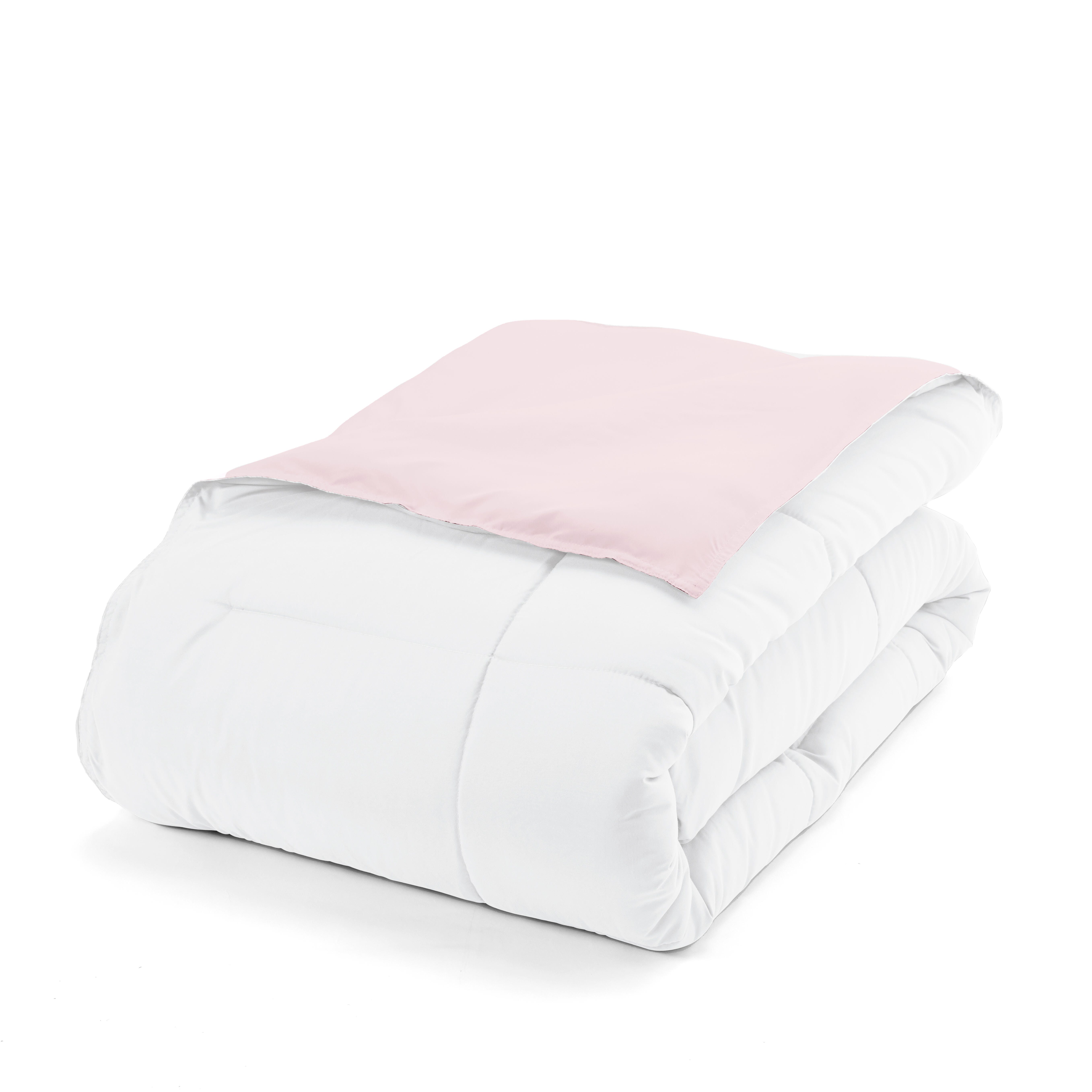 Reversible King/California King Down Alternative Comforter, Blush/White, large