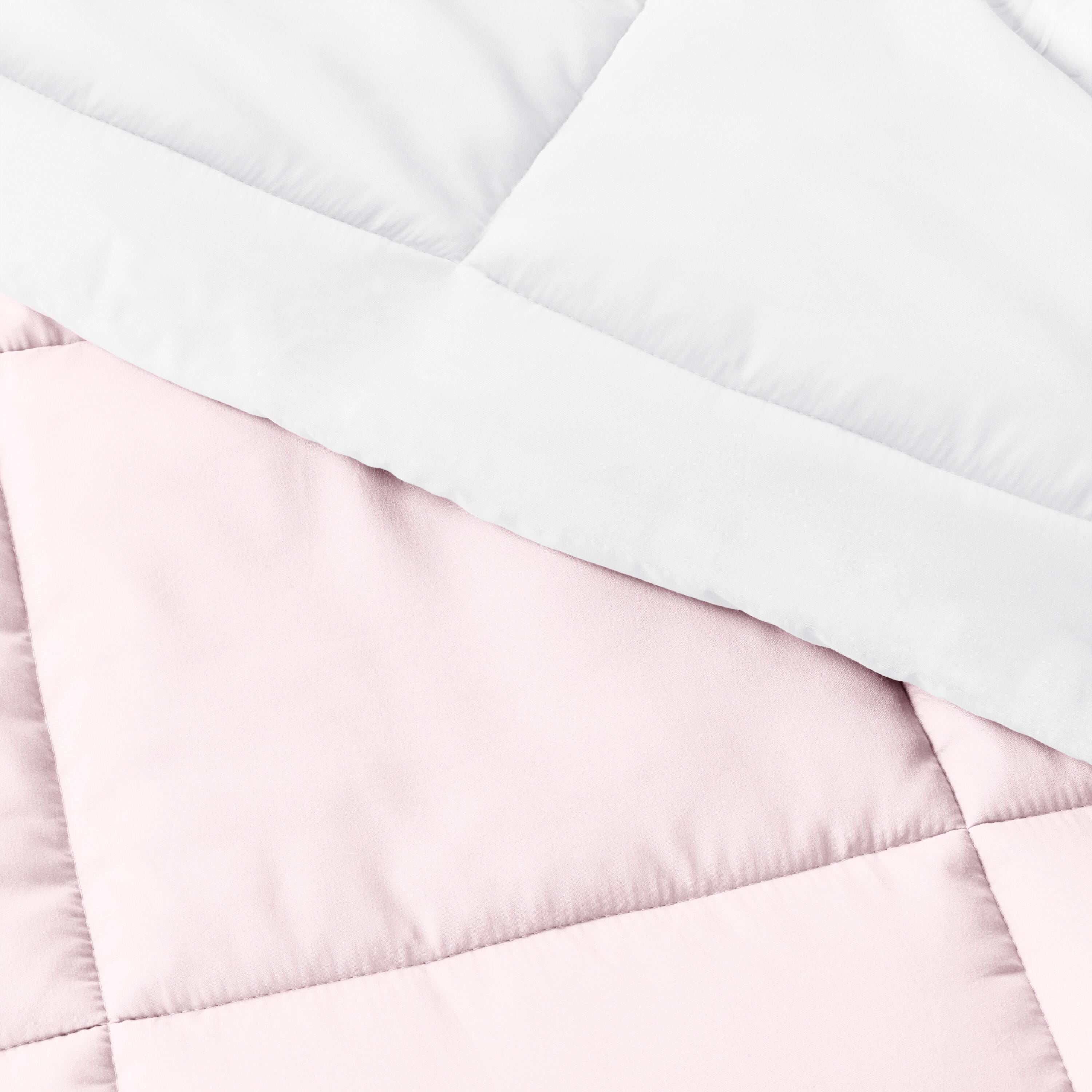 Reversible Full/Queen Premium Down Alternative Comforter, Blush/White, large