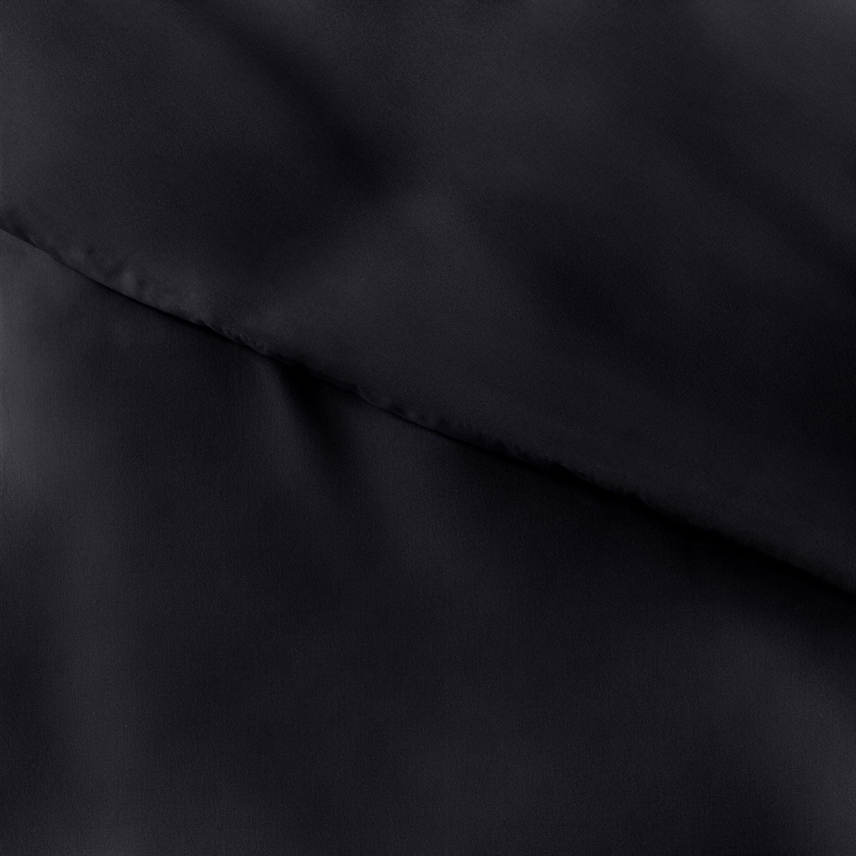 Three Piece Full/Queen Duvet Cover Set, Black, large