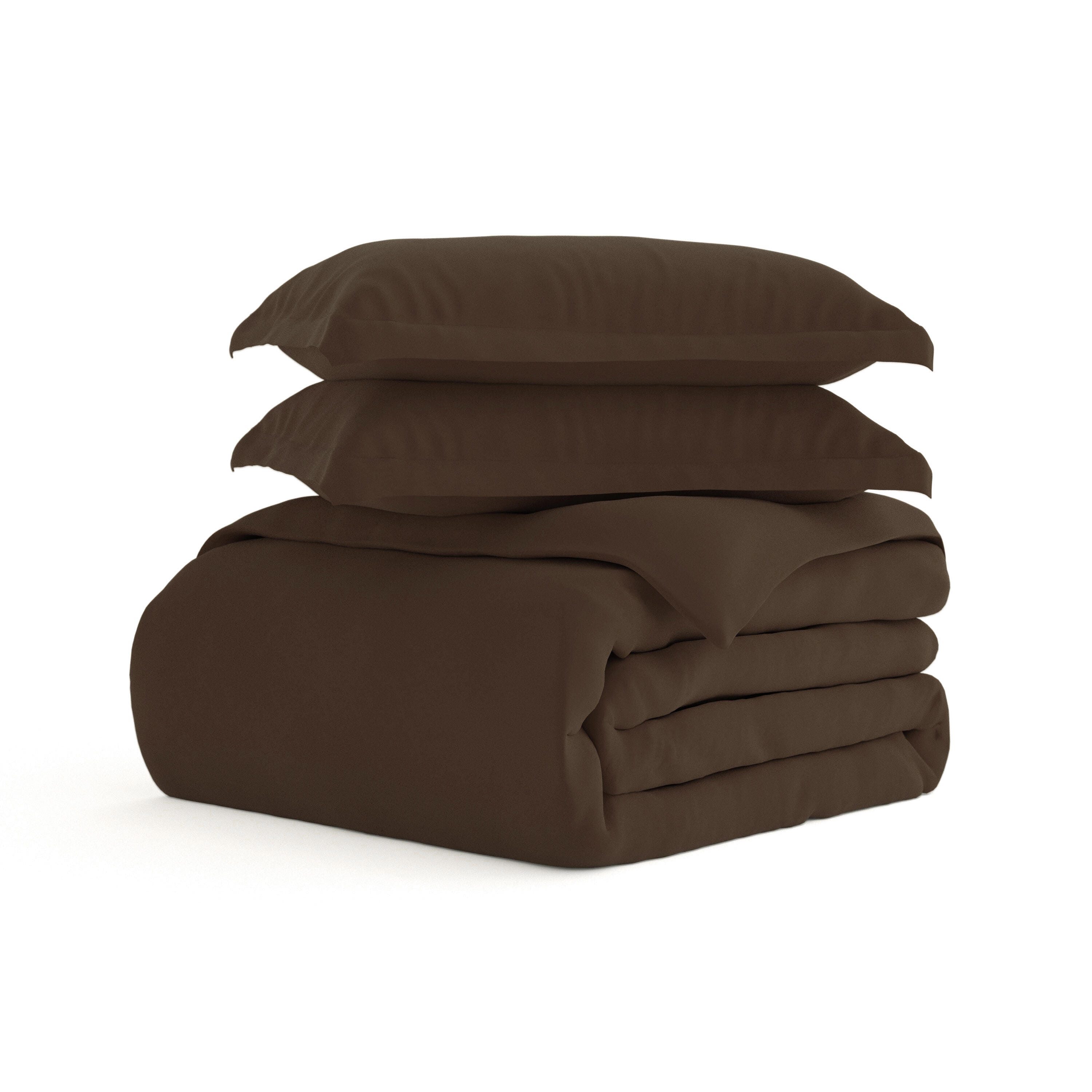 Three Piece Full/Queen Duvet Cover Set, Chocolate, rollover