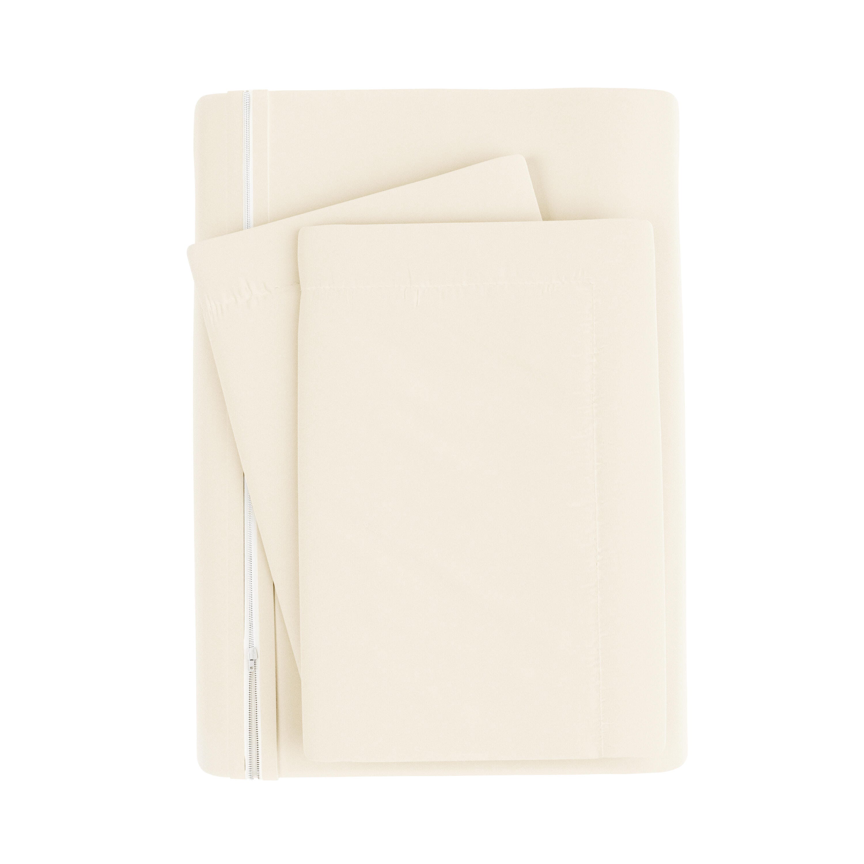 Three Piece Twin/Twin XL Duvet Cover Set, Ivory, large