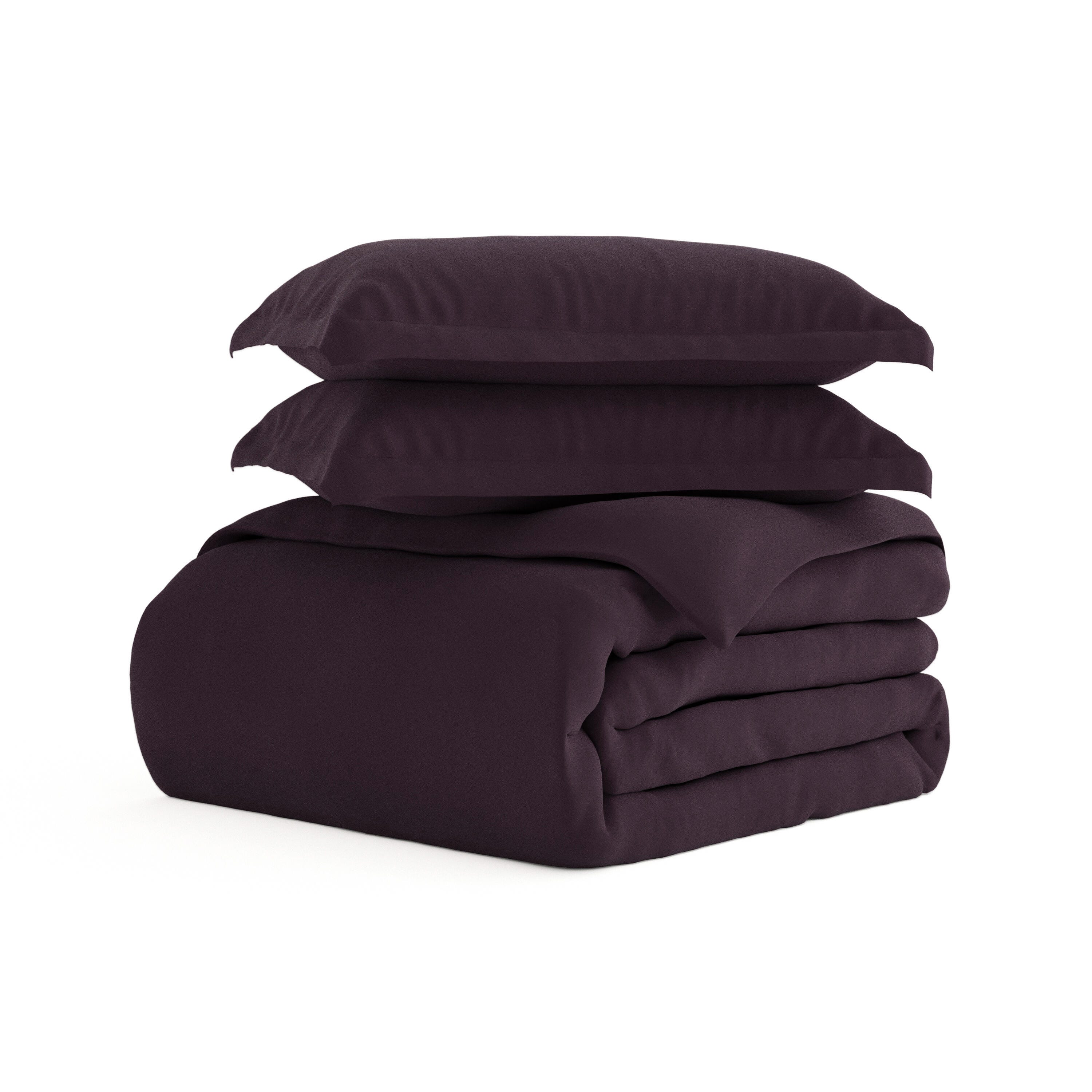 Three Piece Twin/Twin XL Duvet Cover Set, Purple, rollover