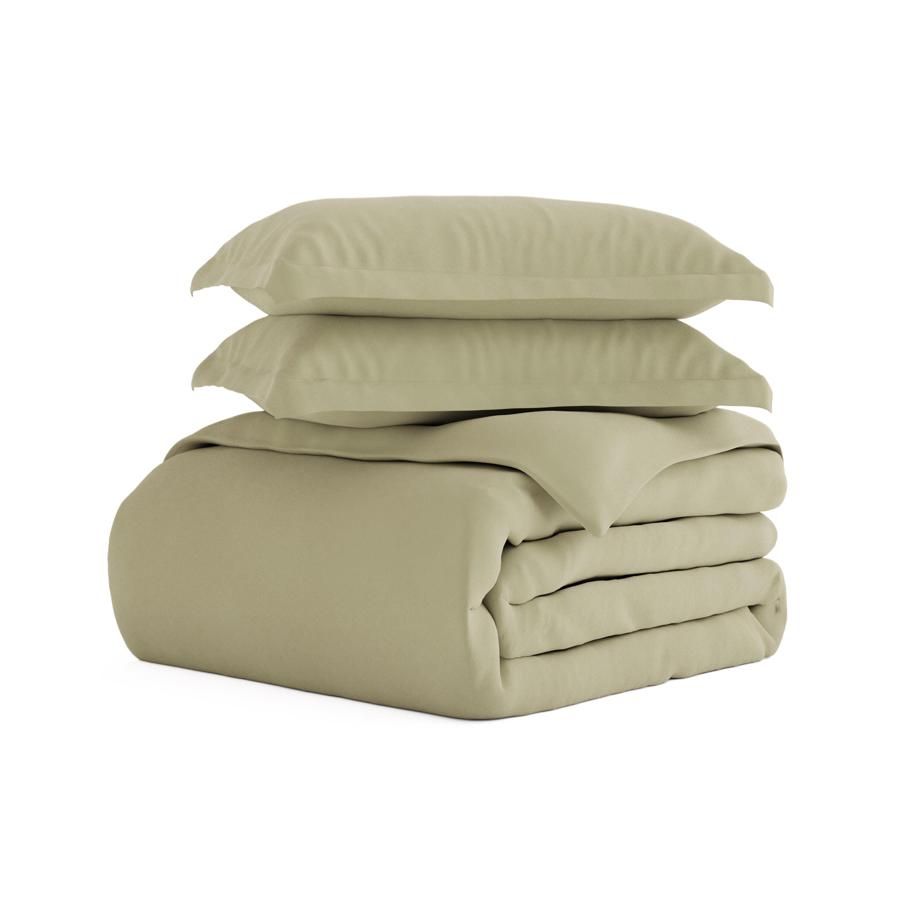 Three Piece Twin/Twin XL Duvet Cover Set, Sage, rollover