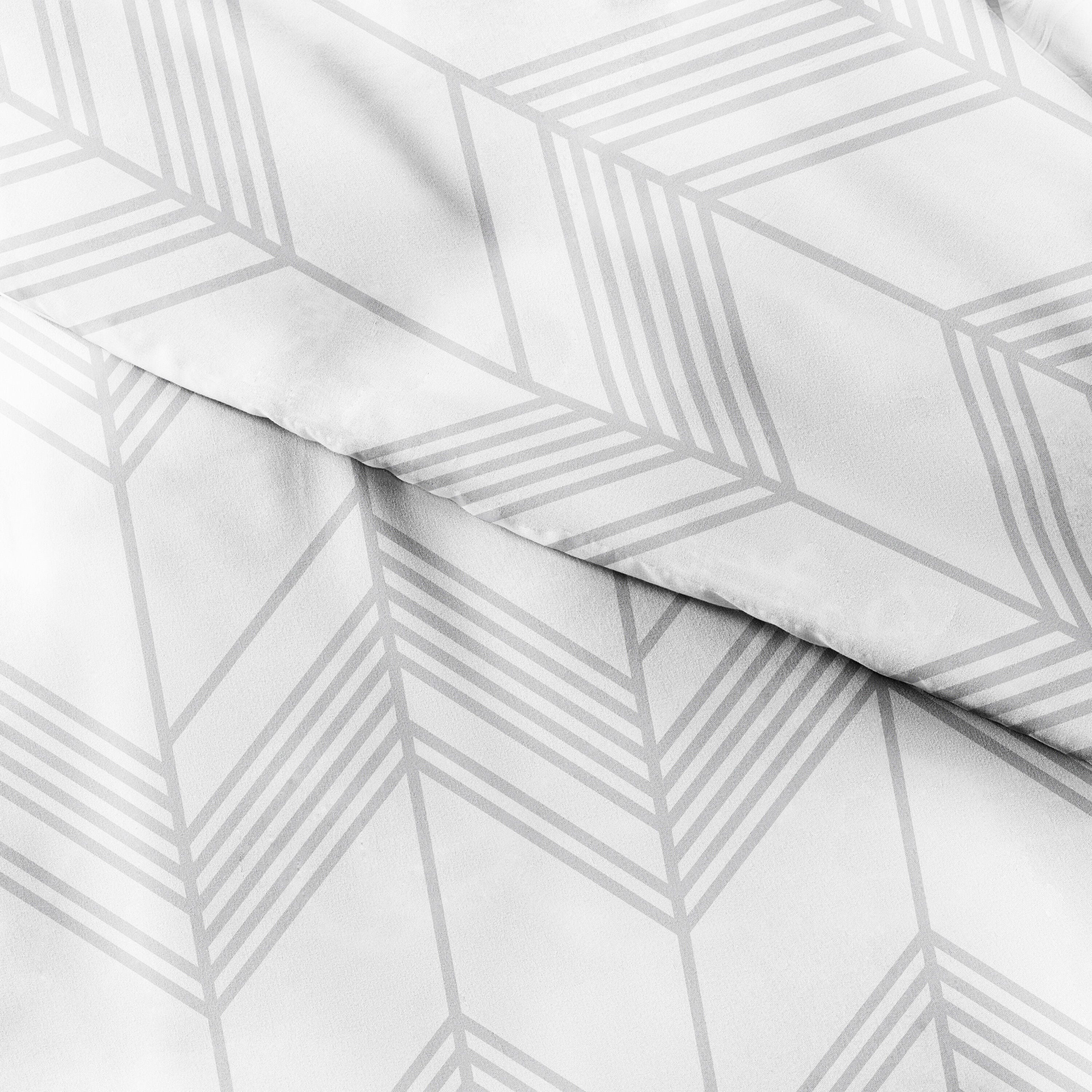 Chevron 3-Piece Twin/Twin XL Duvet Cover Set, Light Gray, large