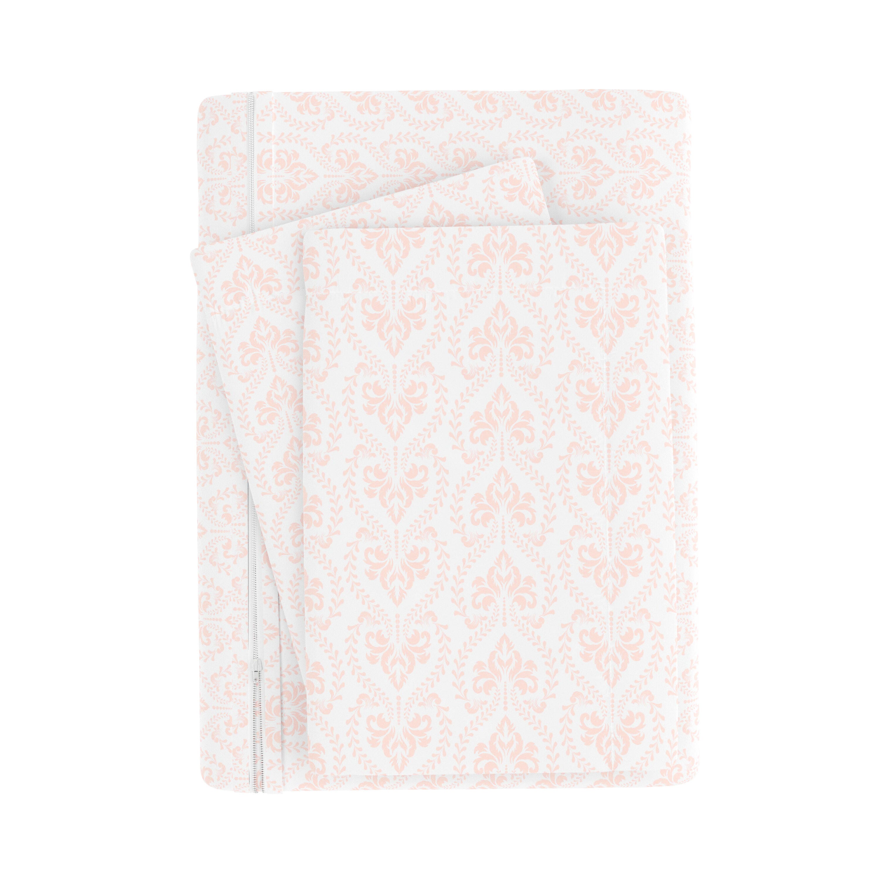 Microfiber 3-Piece Twin/Twin XL Duvet Cover Set, Pink, large