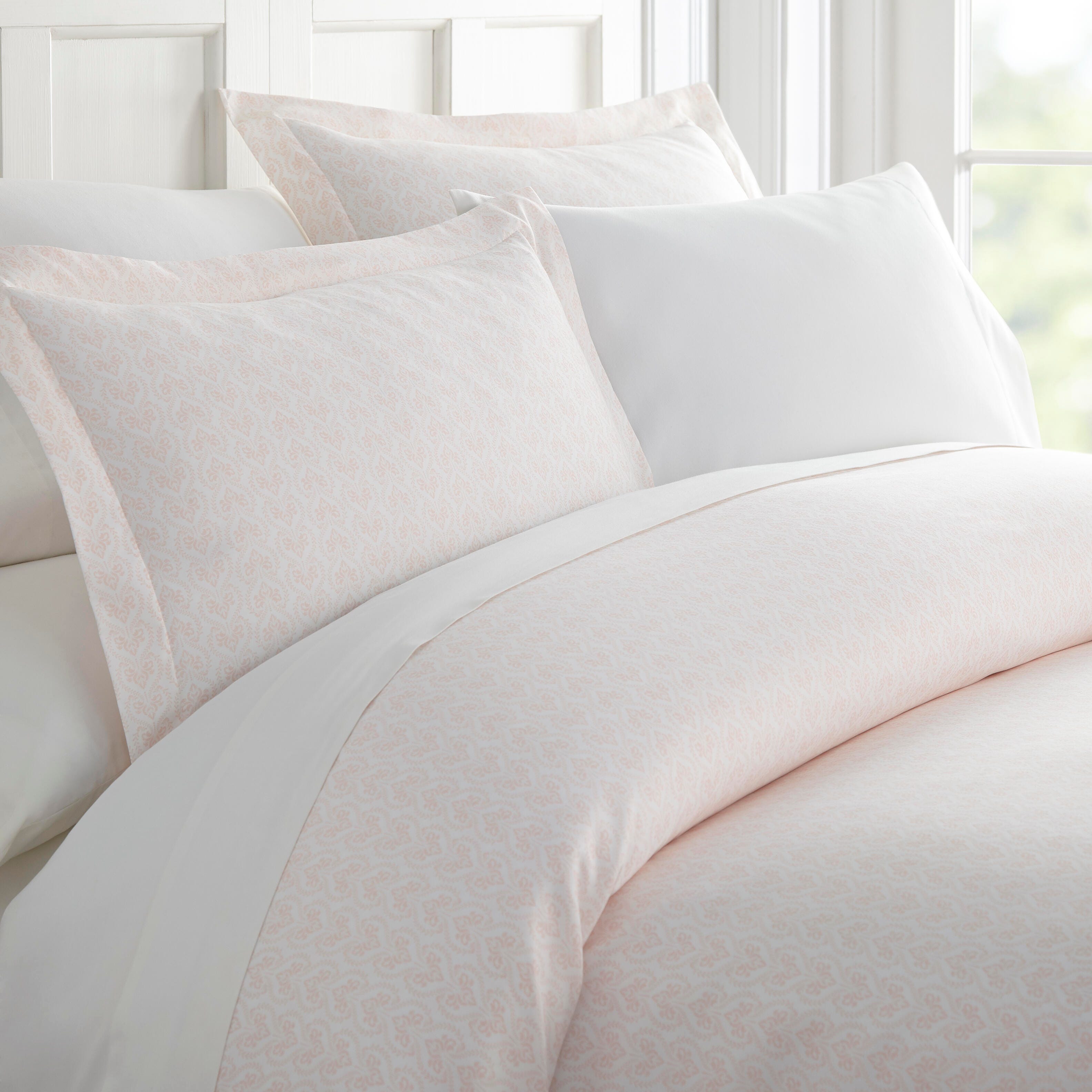 Microfiber 3-Piece King/California King Duvet Cover Set, Pink, large