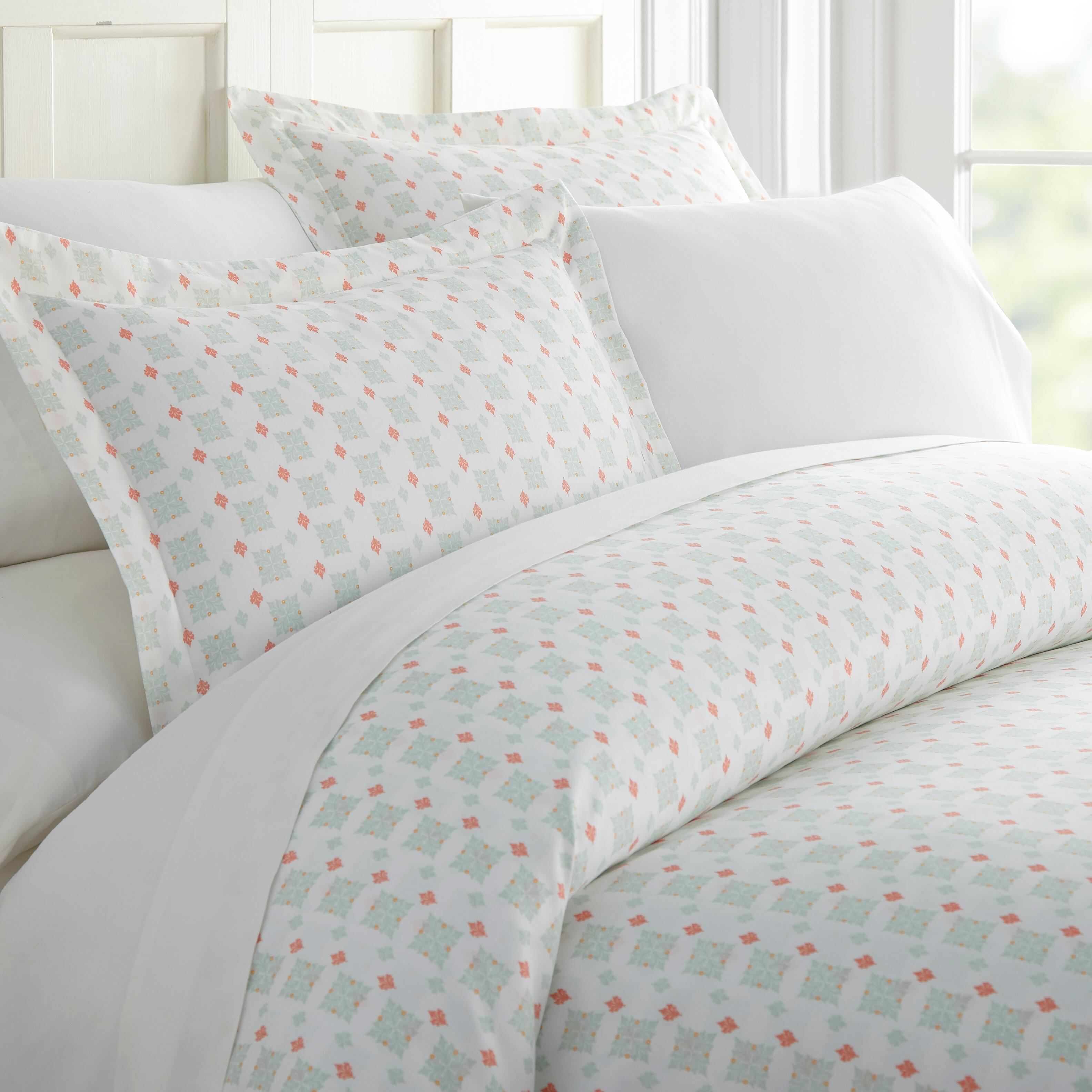 Microfiber 3-Piece Full/Queen Duvet Cover Set, Aqua, large