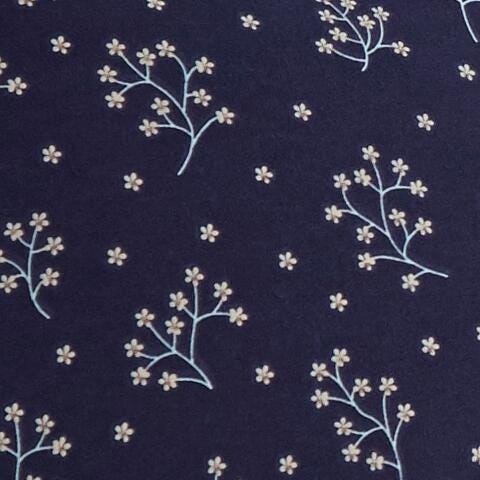 Midnight Blossom Patterned 3-Piece Twin/Twin XL Duvet Cover Set, Navy, large