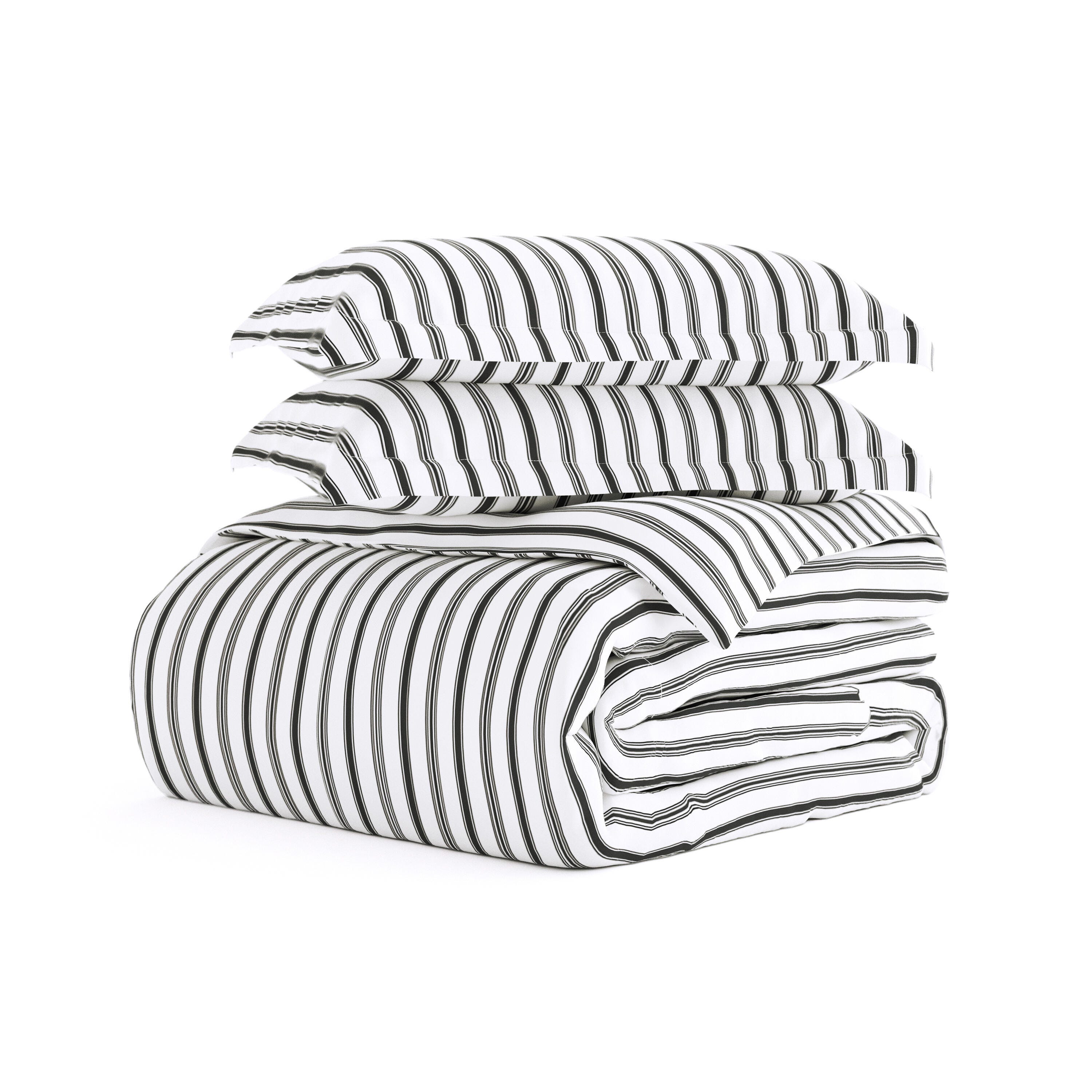 Microfiber 3-Piece Twin/Twin XL Duvet Cover Set, Gray, rollover