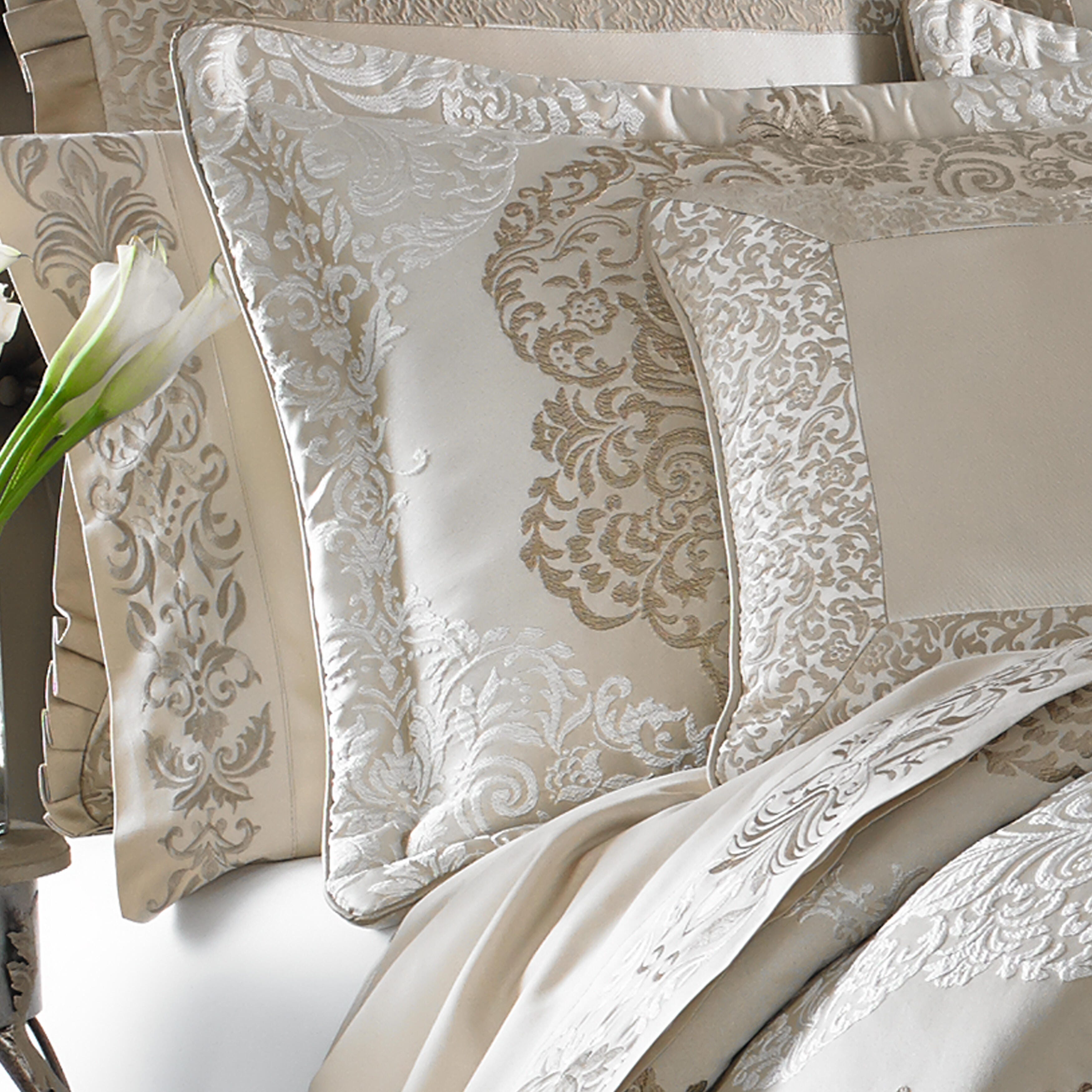 J.Queen New York La Scala 4 Piece Piece Comforter Set, Gold, large