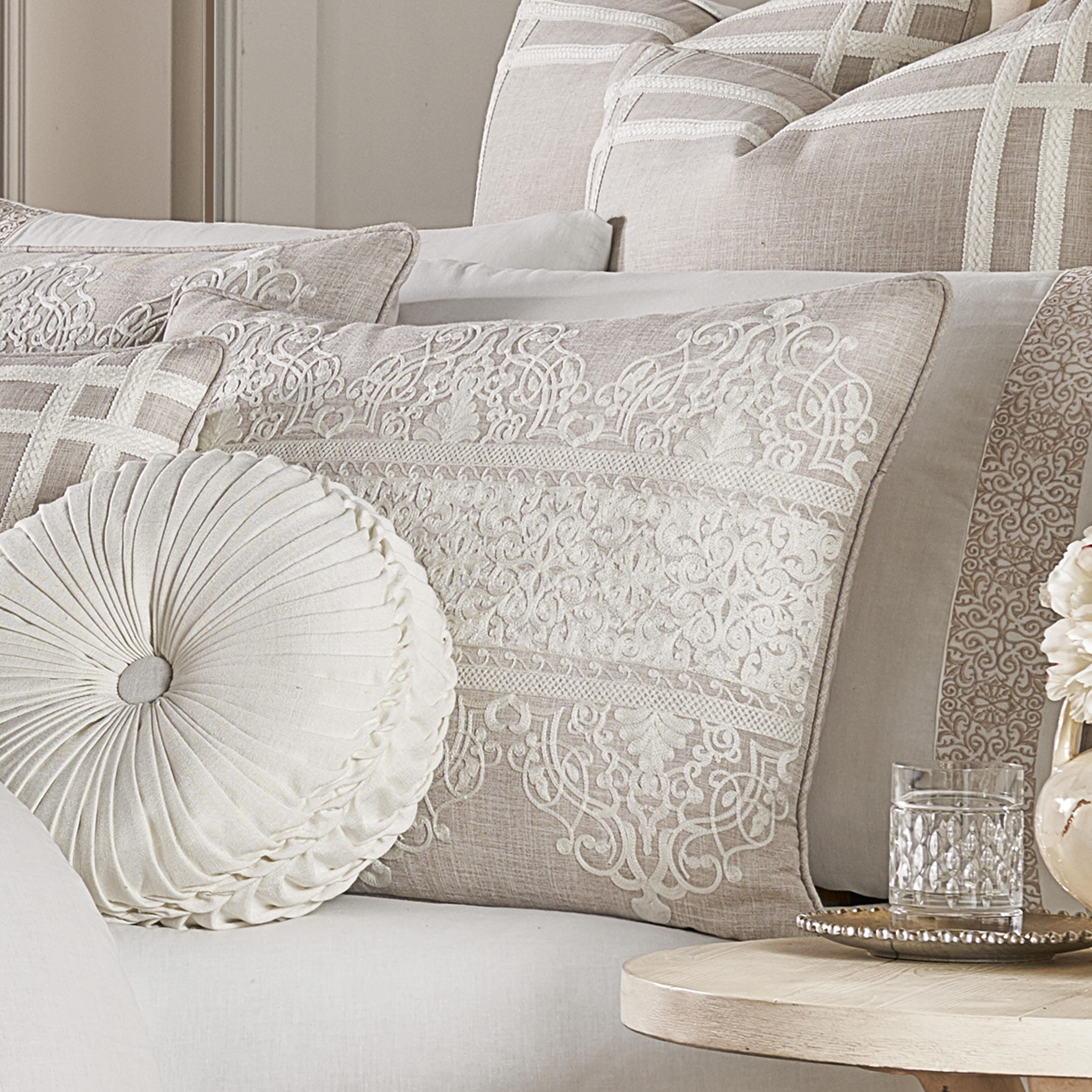J.Queen New York Lauralynn 4 Piece Piece Comforter Set, Beige, large
