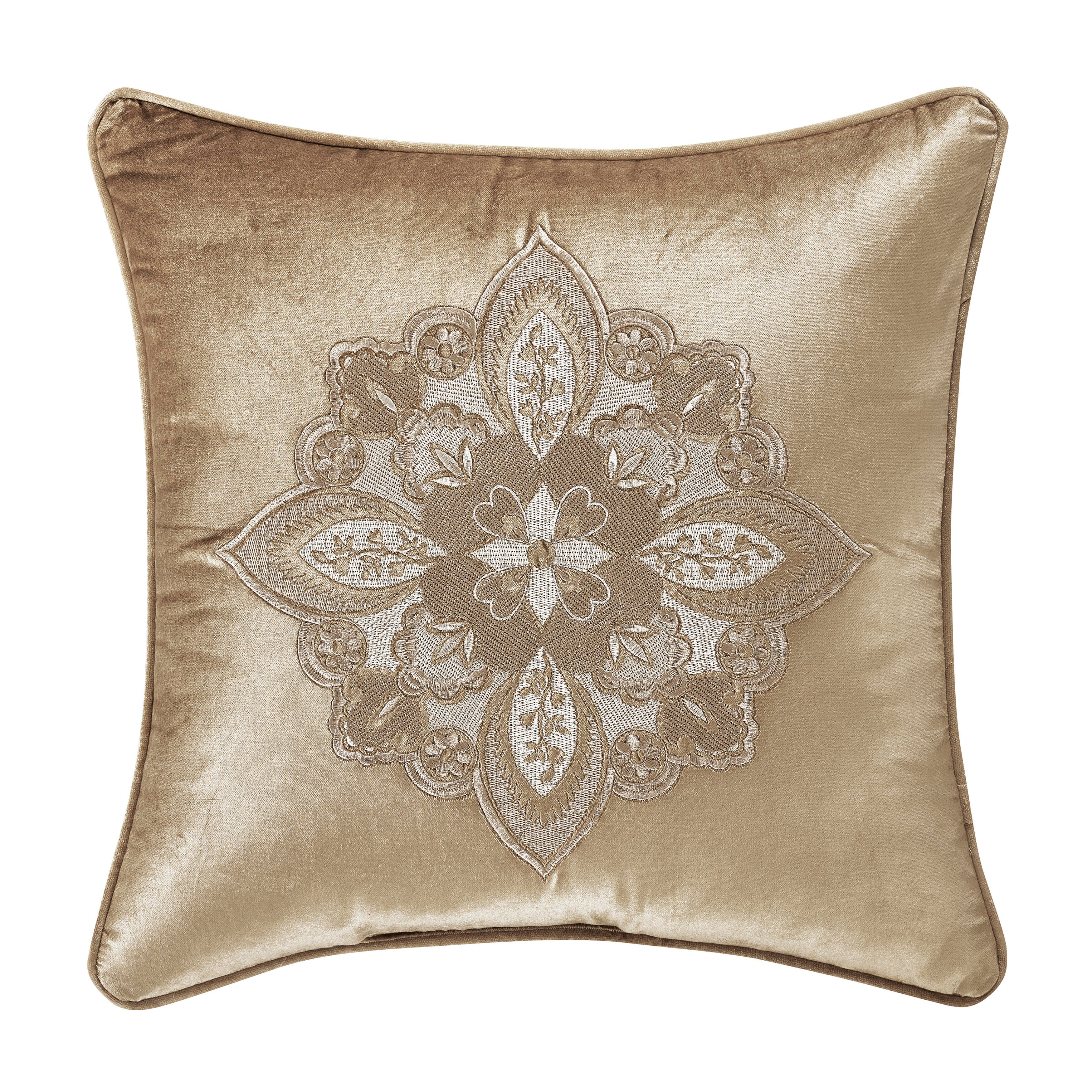J.Queen New York Sandstone 18" Square Embellisheddecorative Throw Pillow, , large