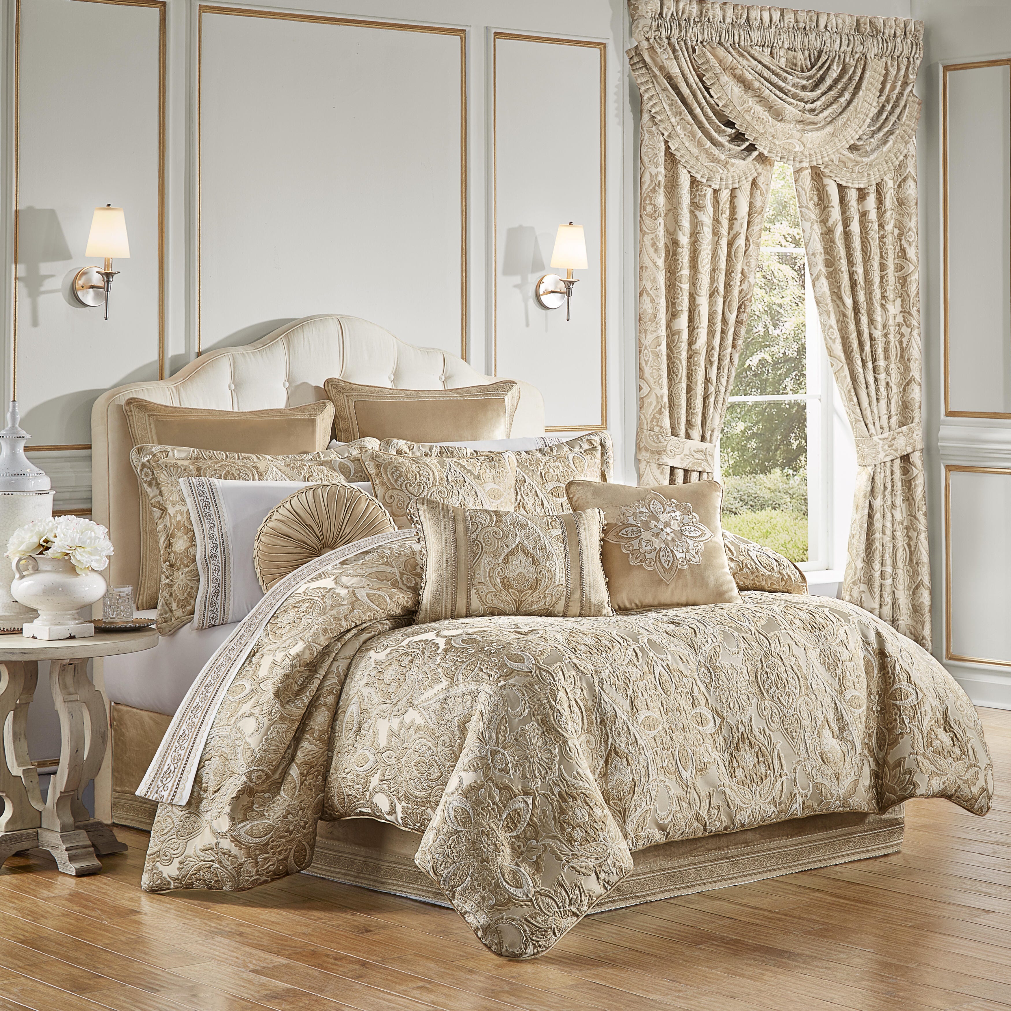 J.Queen New York Sandstone 4 Piece Piece Comforter Set, Beige, large