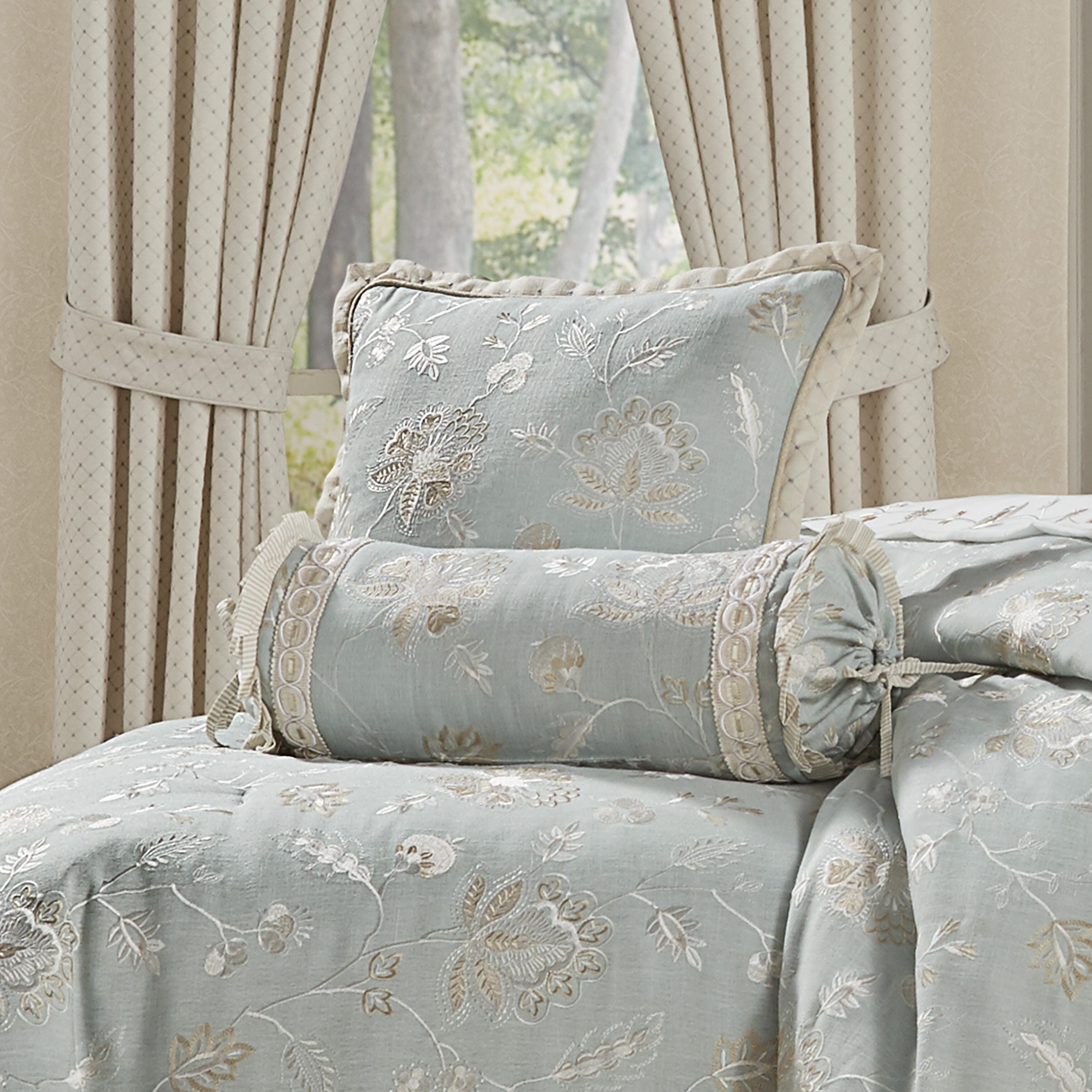 J.Queen New York Garden View Neckroll Pillow, , large