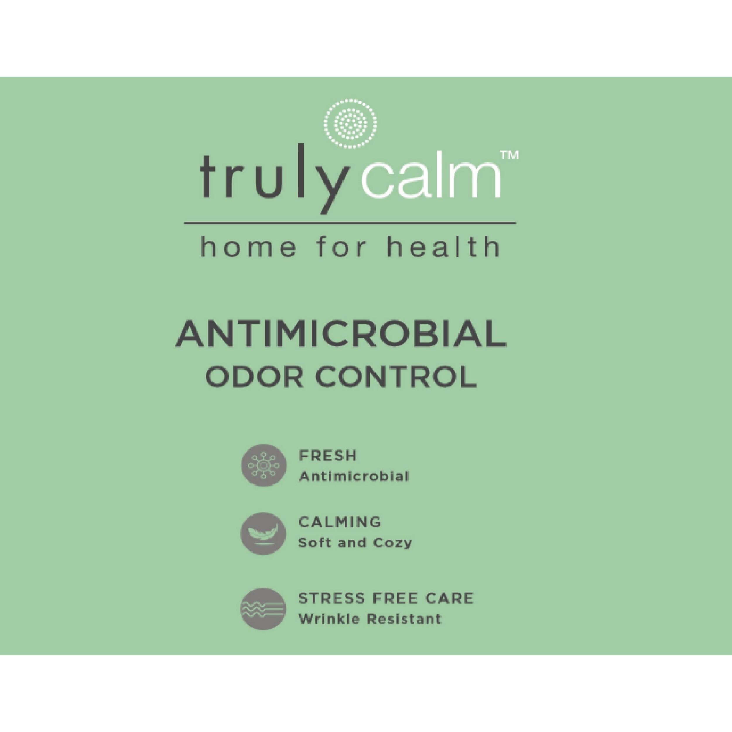 Truly Calm Antimicrobial 5 Piece Twin XL Bed in a Bag, Gray/White, large