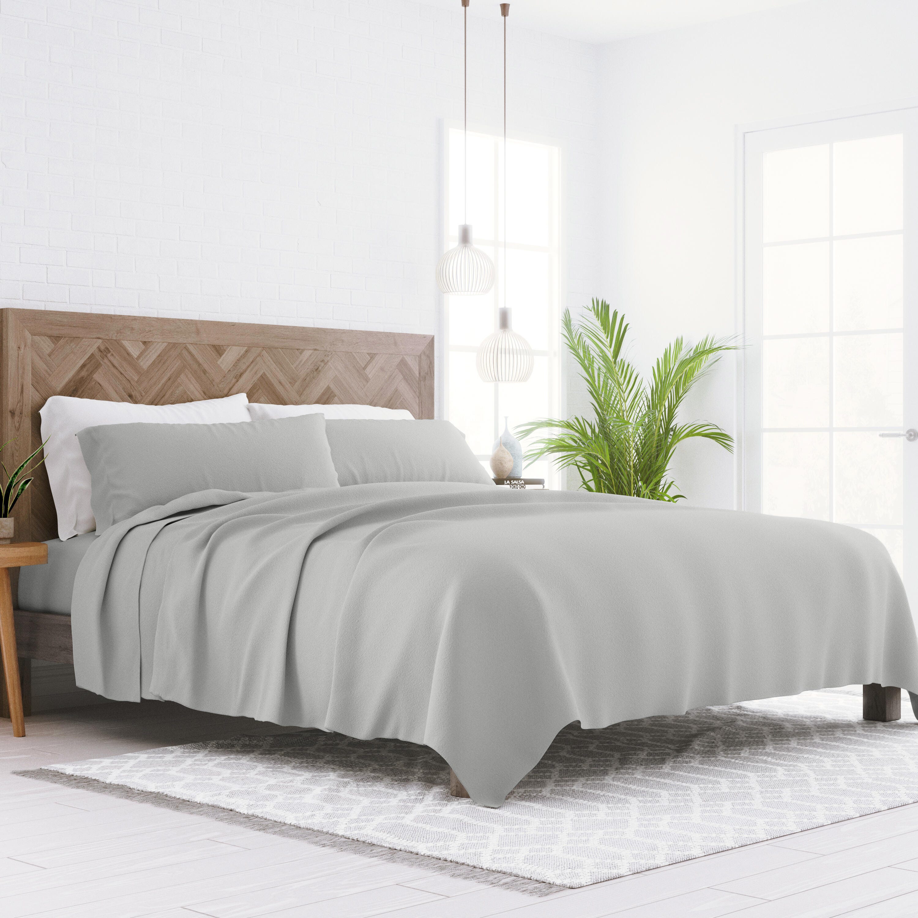 Home Collection Premium Ultra Soft Flannel King Bed Sheet Set