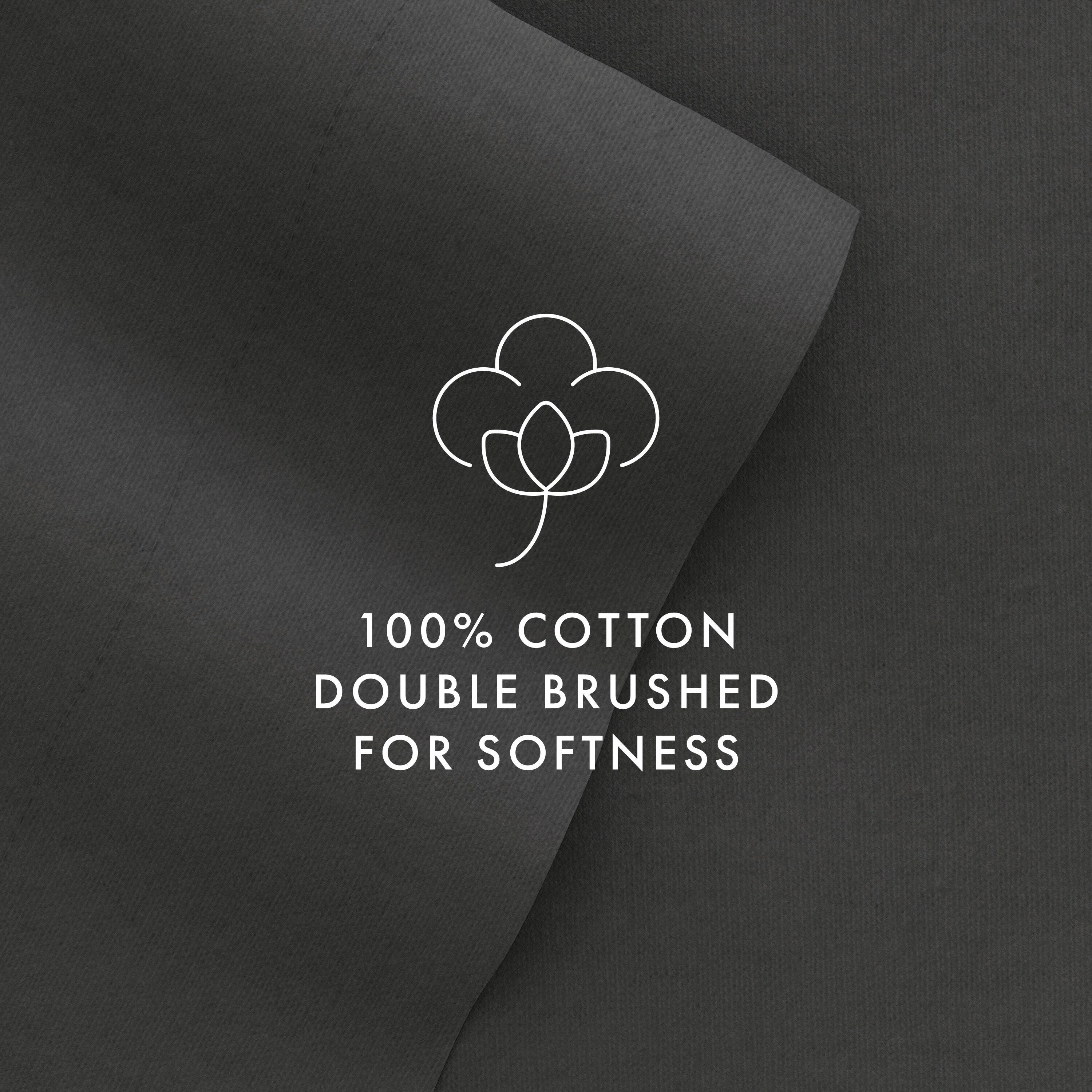 Home Collection Premium 4-Piece Ultra Soft Flannel Full Bed Sheet Set, Charcoal, large