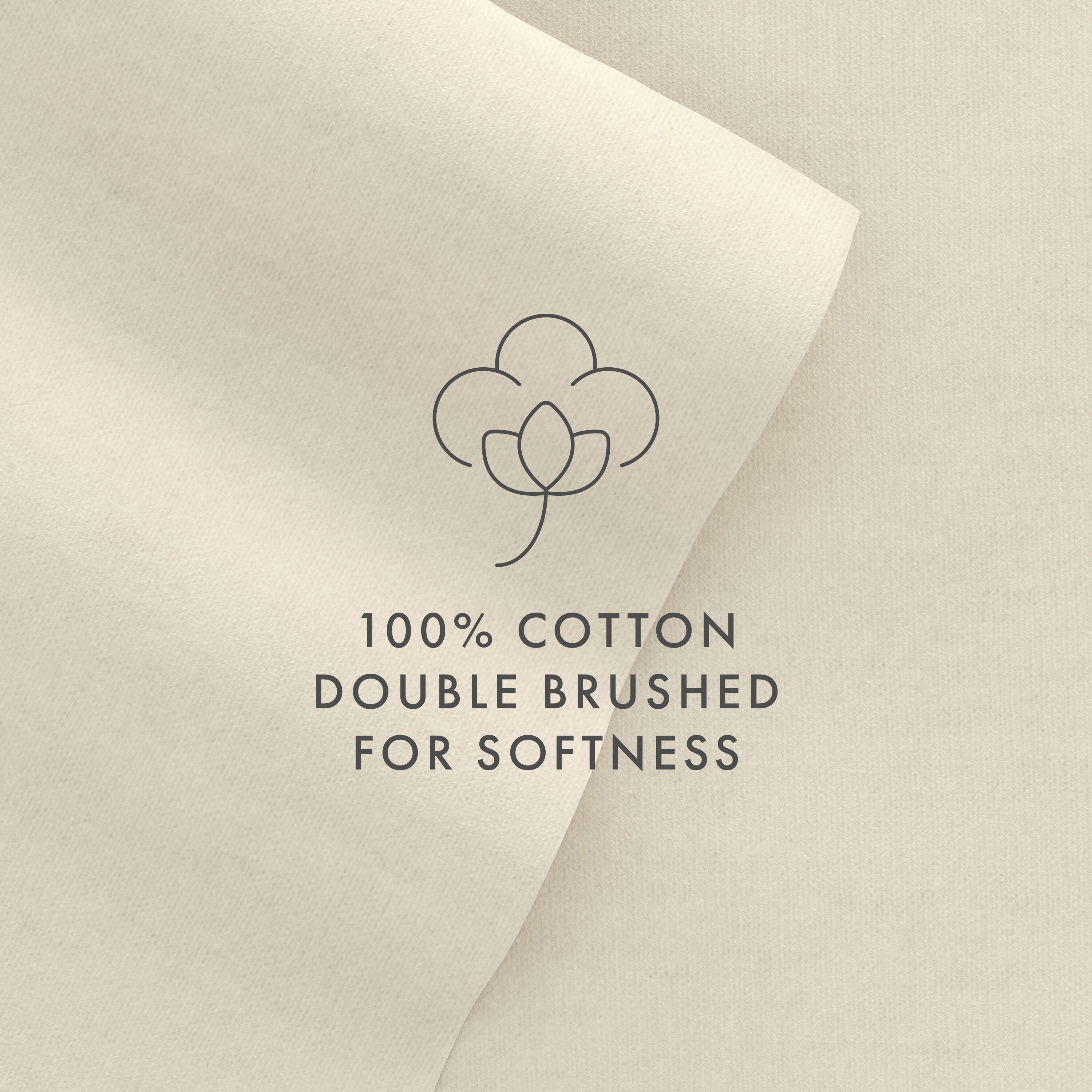 Home Collection Premium 4-Piece Ultra Soft Flannel Full Bed Sheet Set, Ivory, large