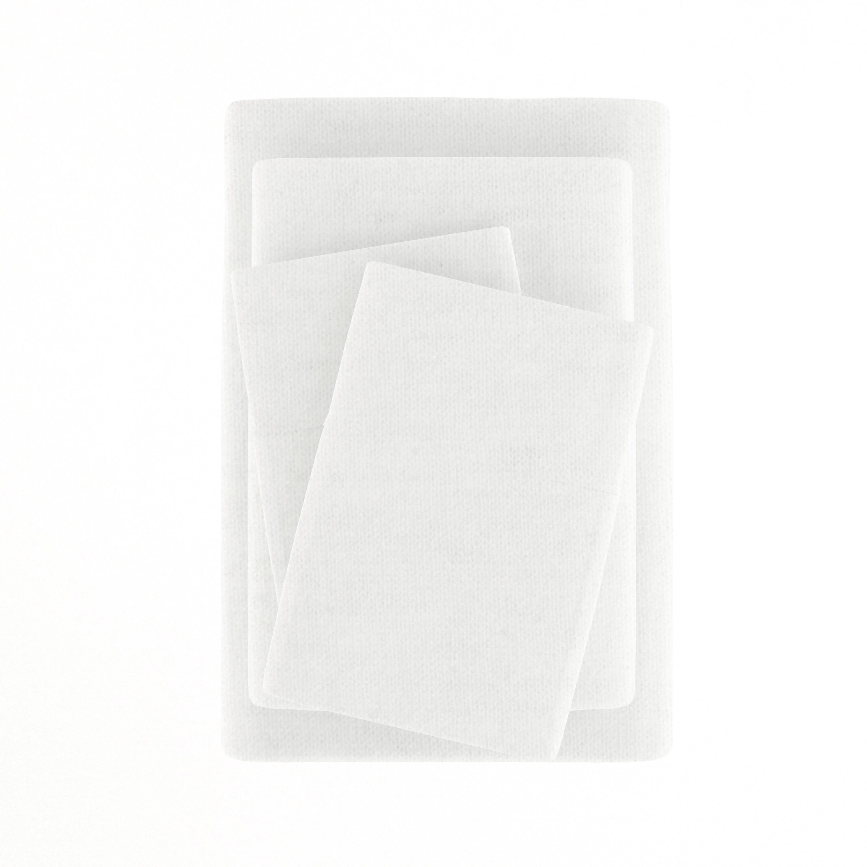 Home Collection Premium 3-Piece Ultra Soft Flannel Twin Bed Sheet Set, White, large