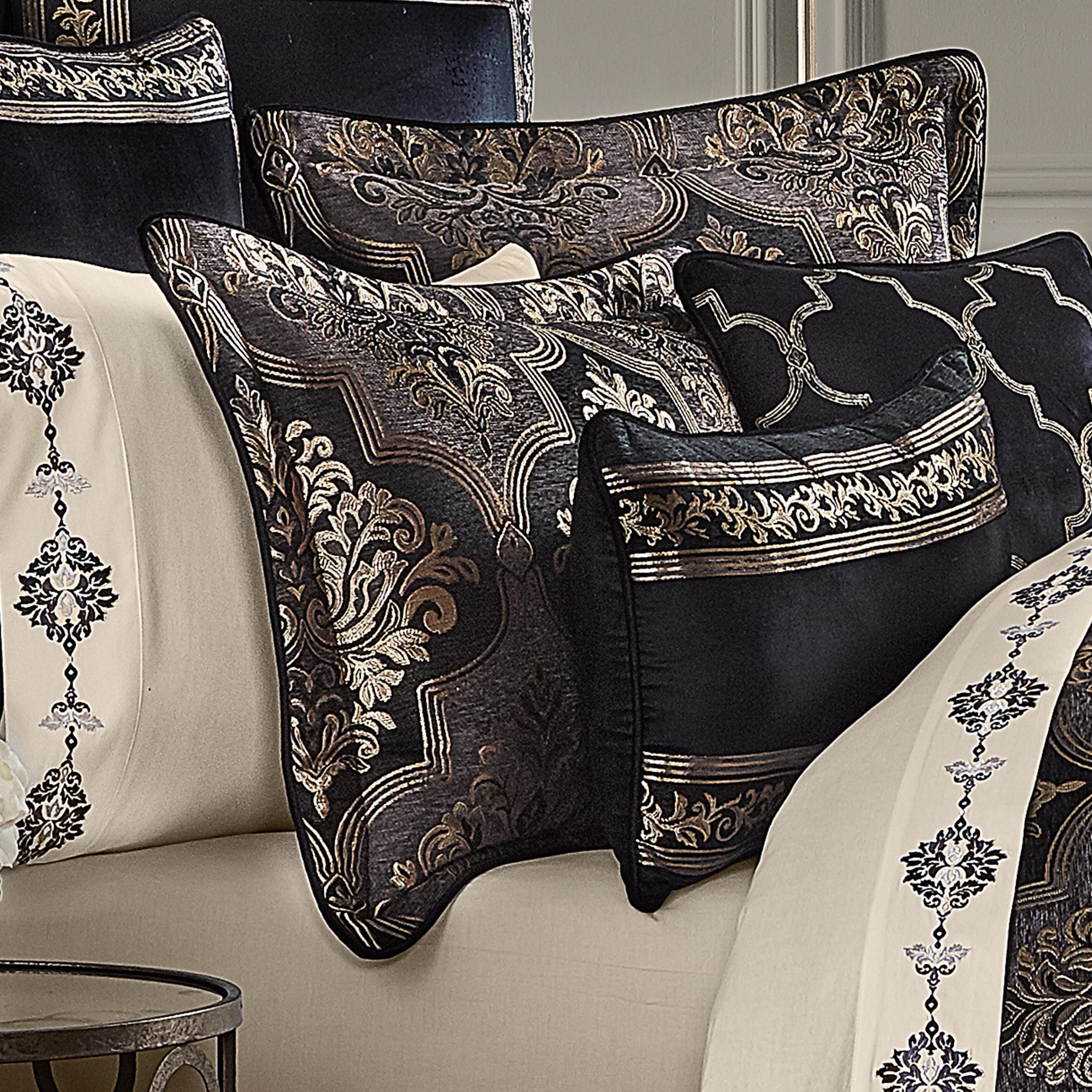 J.Queen New York Windham 4 Piece Piece Comforter Set, Black, large