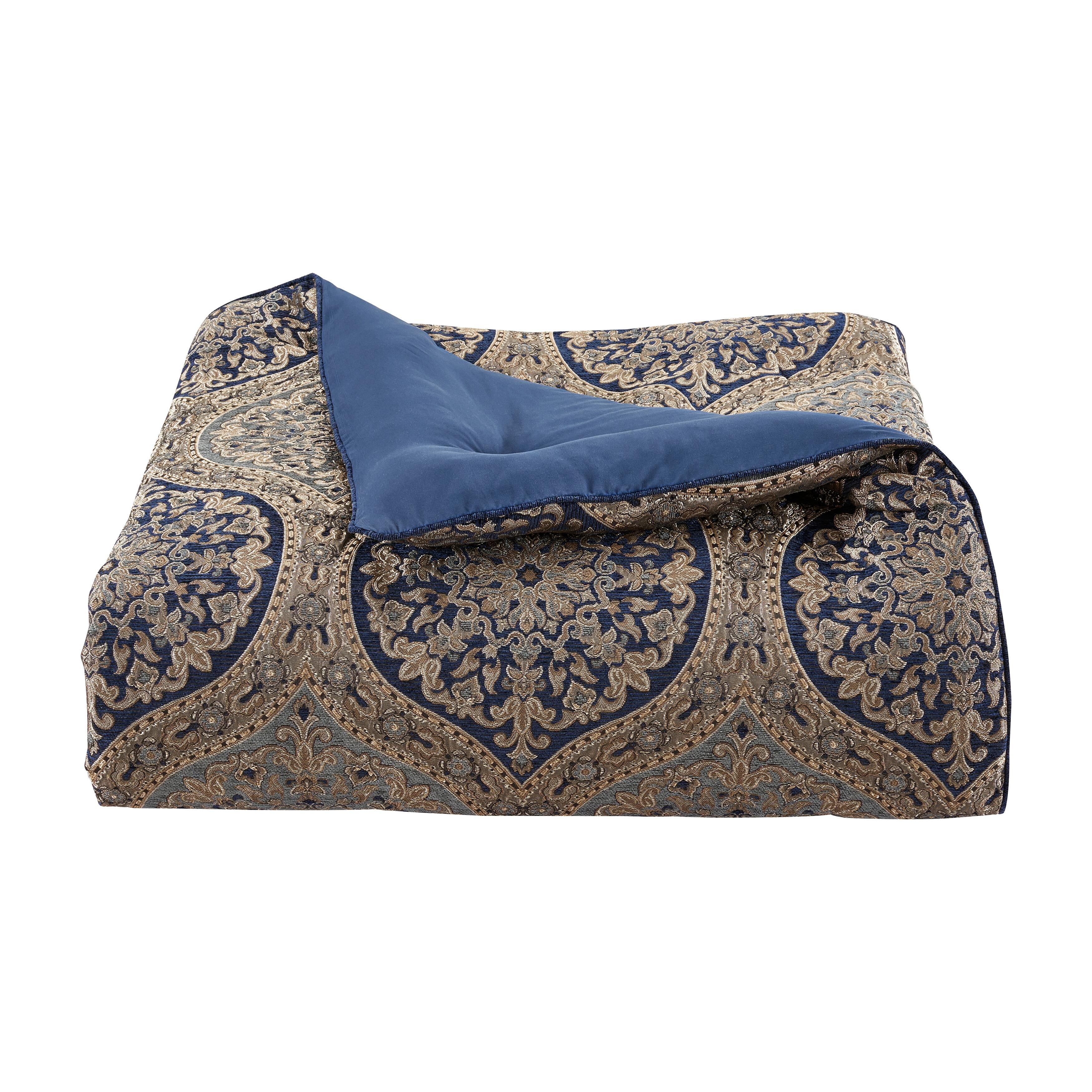 J.Queen New York Botticelli 4 Piece Piece Comforter Set, Navy, rollover