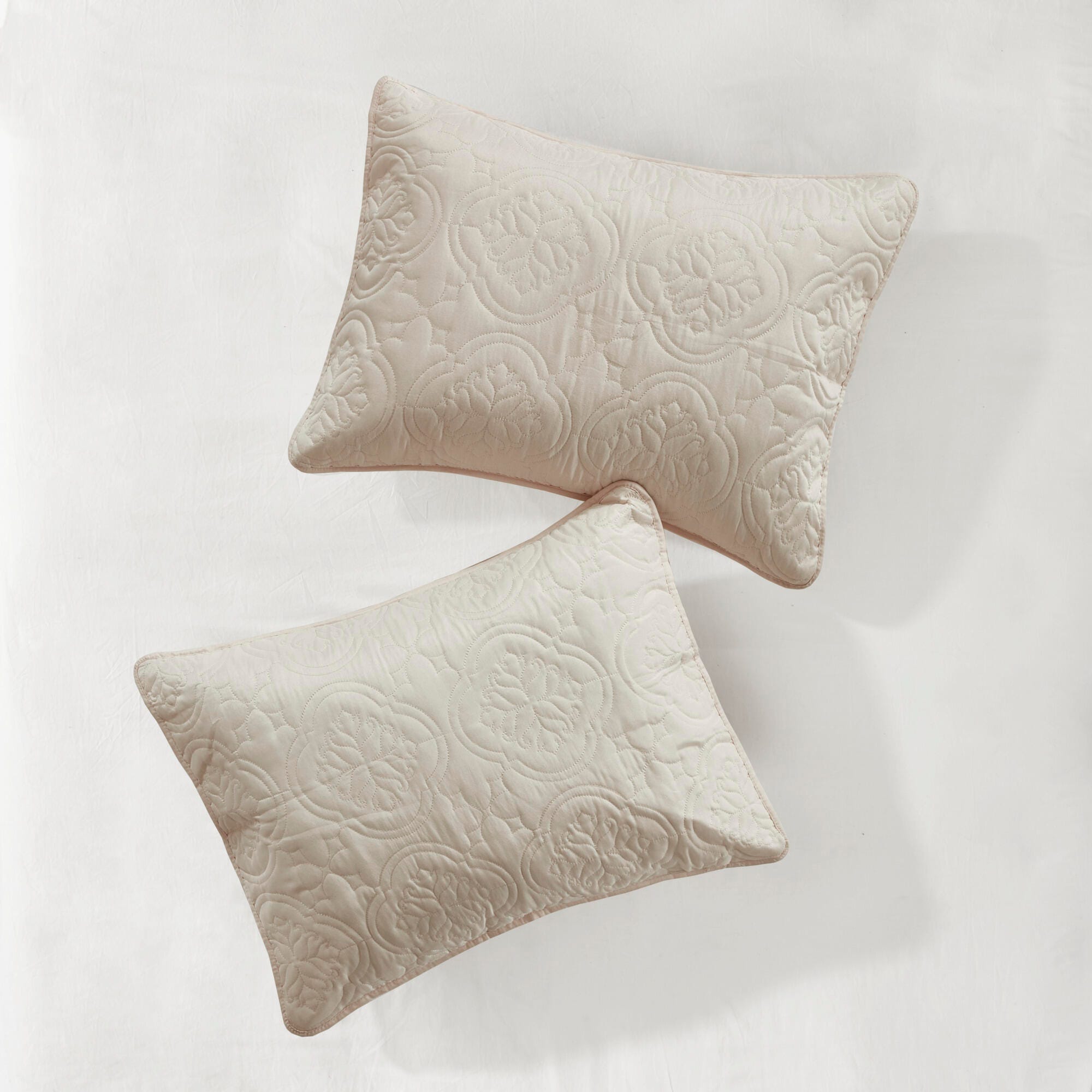 JLA Home Oakley 3 Piece Reversible Bedspread Set, Cream, large