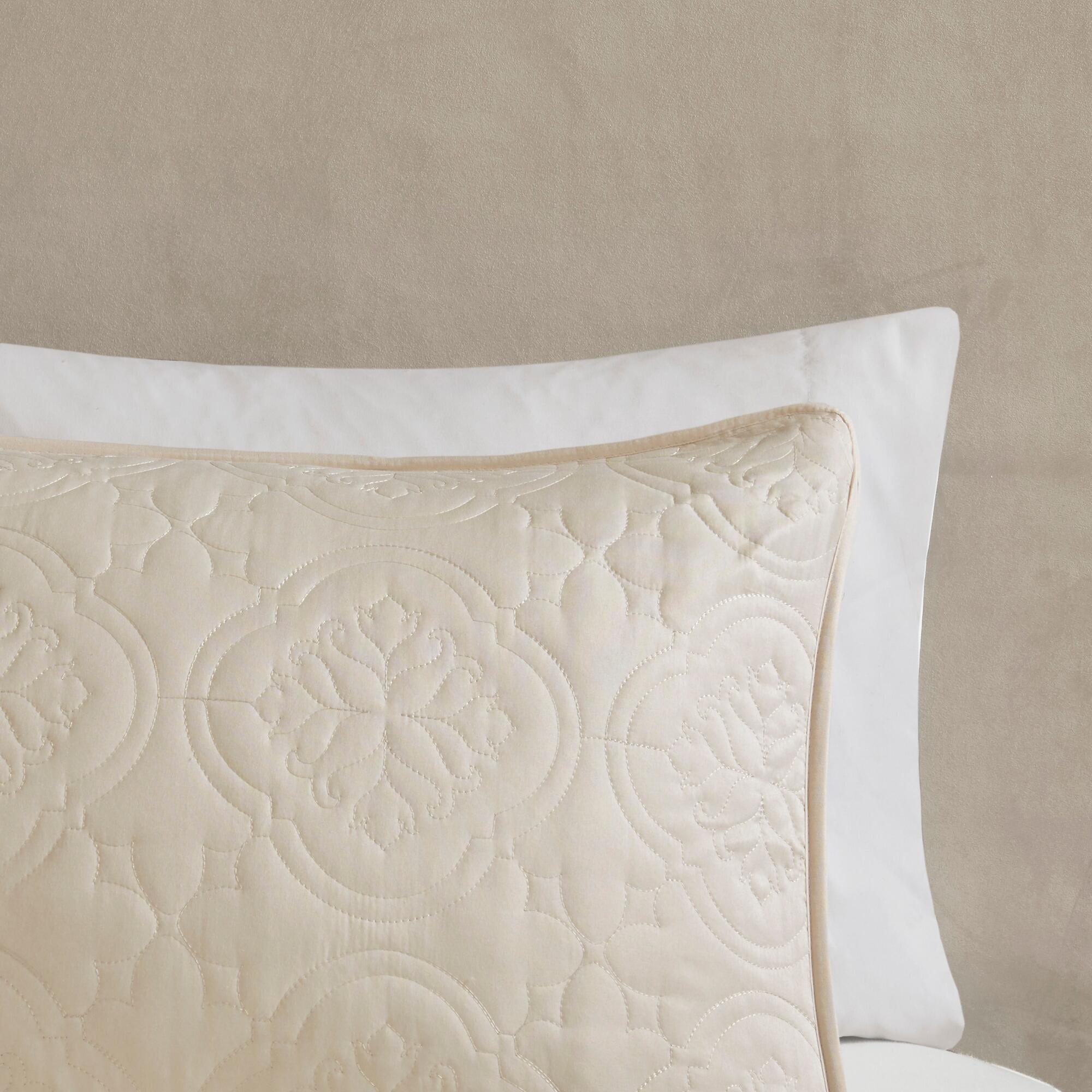 JLA Home Oakley 3 Piece Reversible Bedspread Set, Cream, large