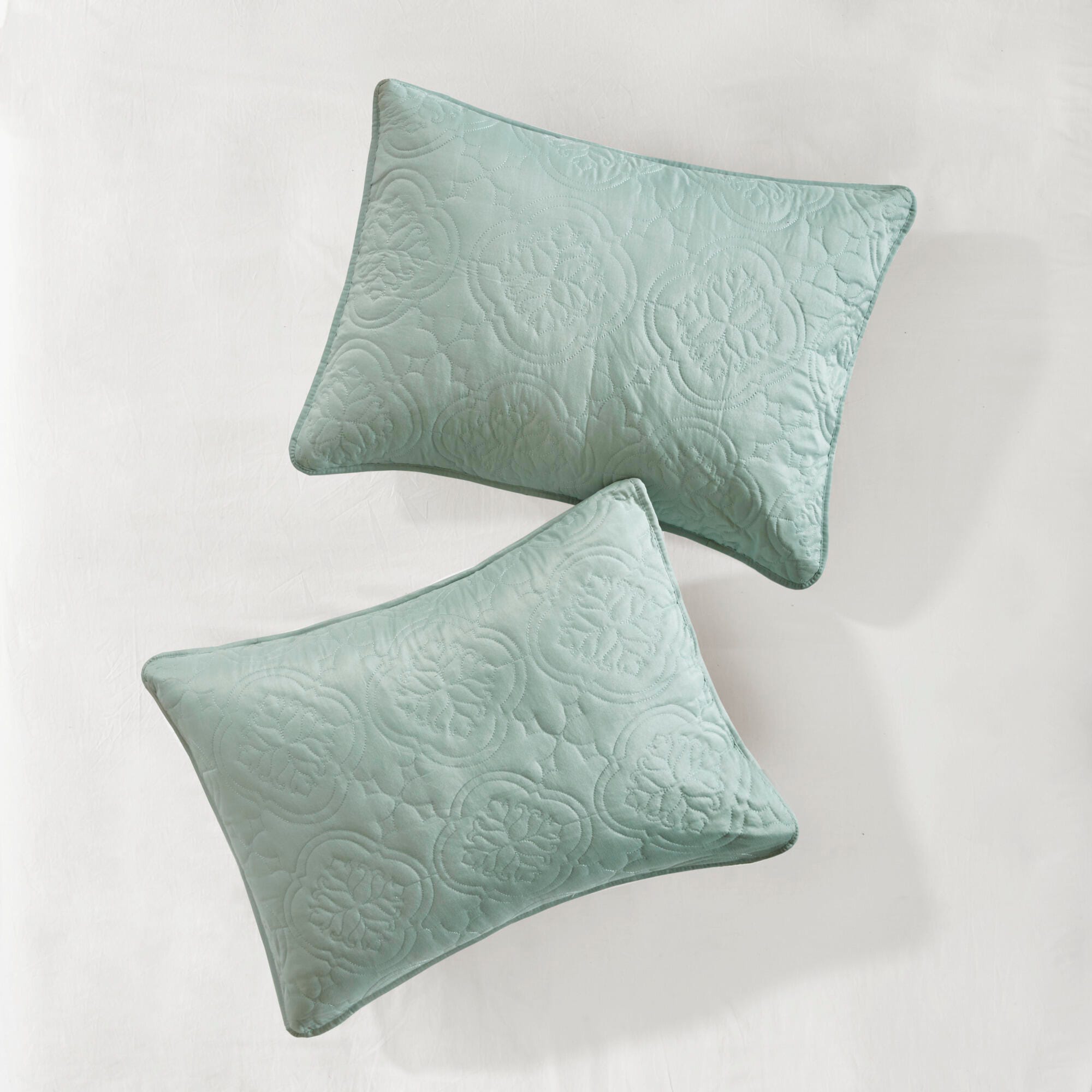 JLA Home Oakley 3 Piece Reversible Bedspread Set, Seafoam, large