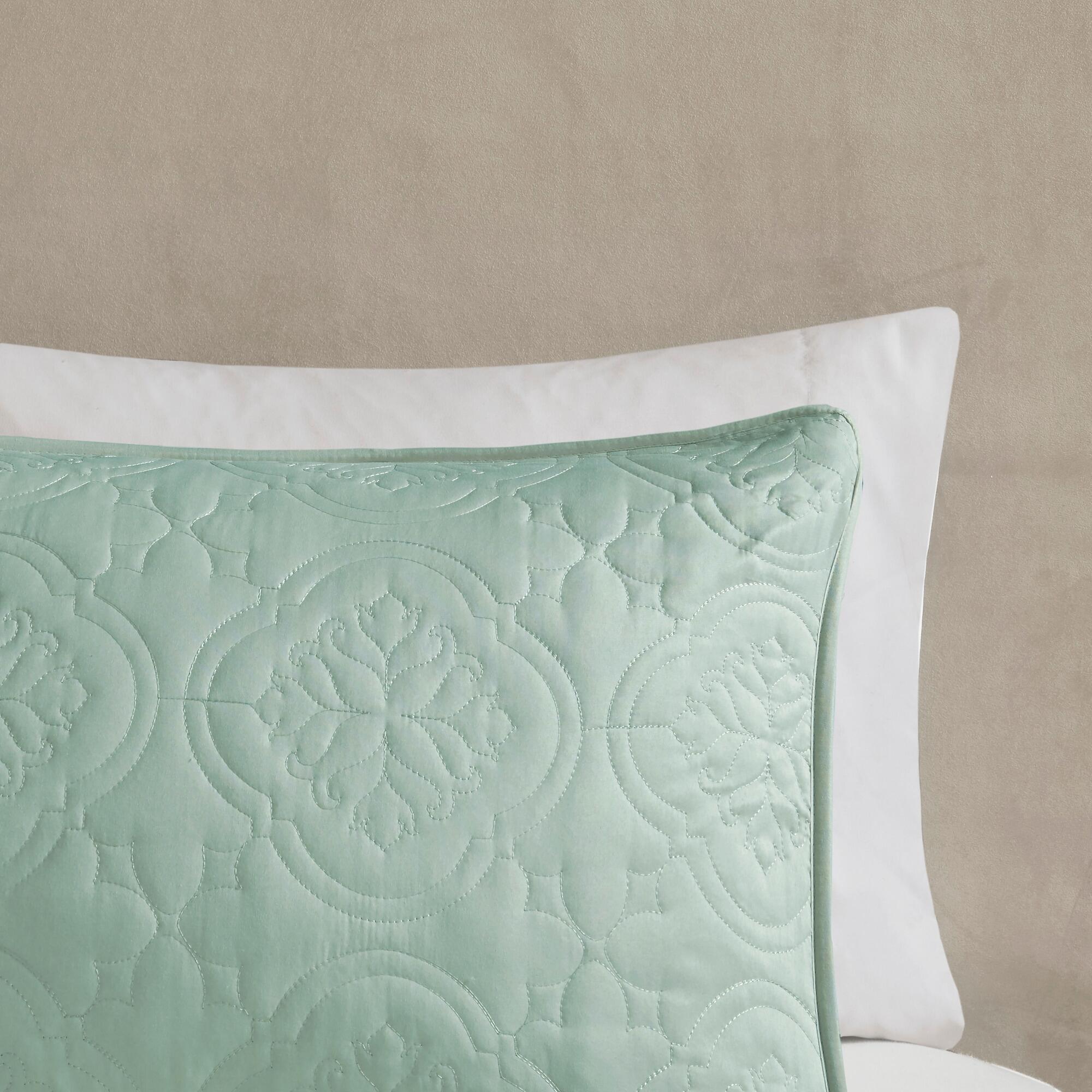 JLA Home Oakley 3 Piece Reversible Bedspread Set, Seafoam, large