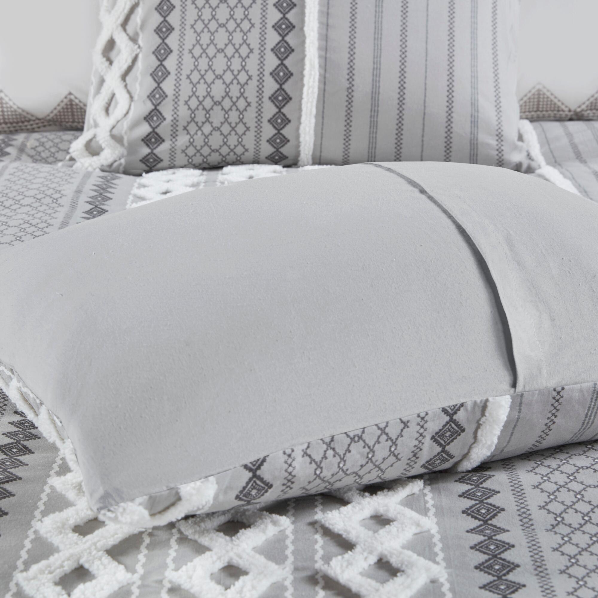 JLA Home Imani Cotton Comforter Set, Gray, large