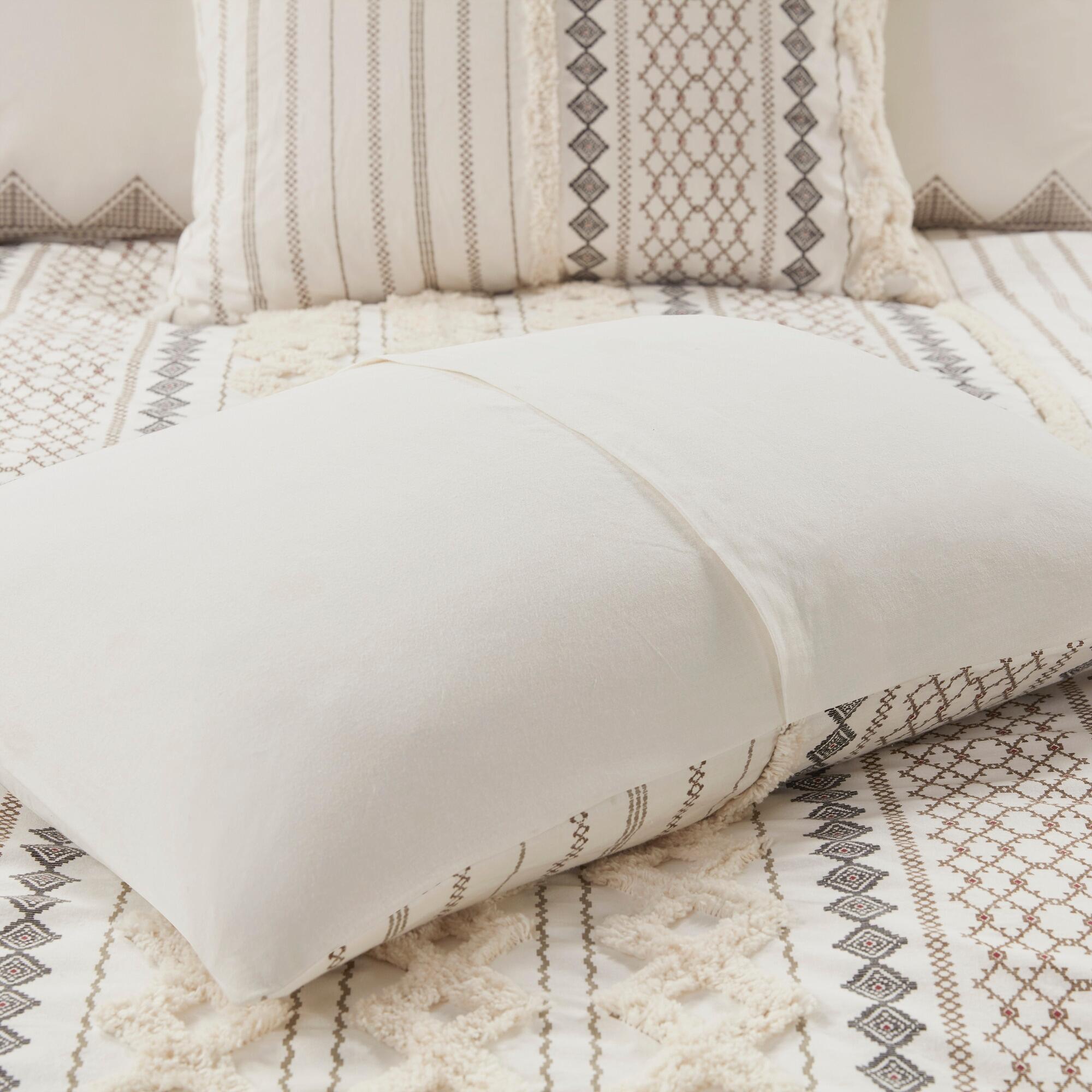 JLA Home Imani Cotton Comforter Set, Ivory, large