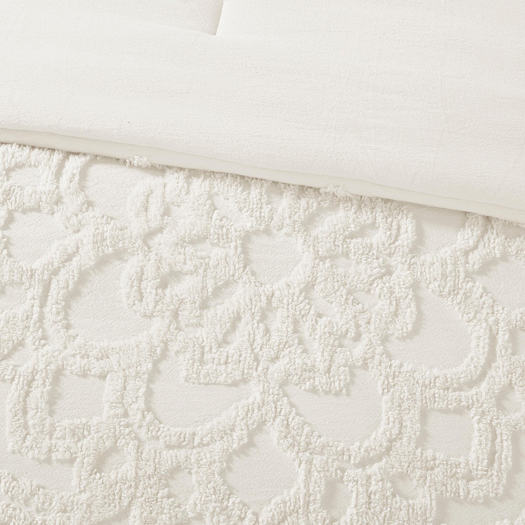 JLA Home Laetitia Medallion Comforter Set, Ivory, large