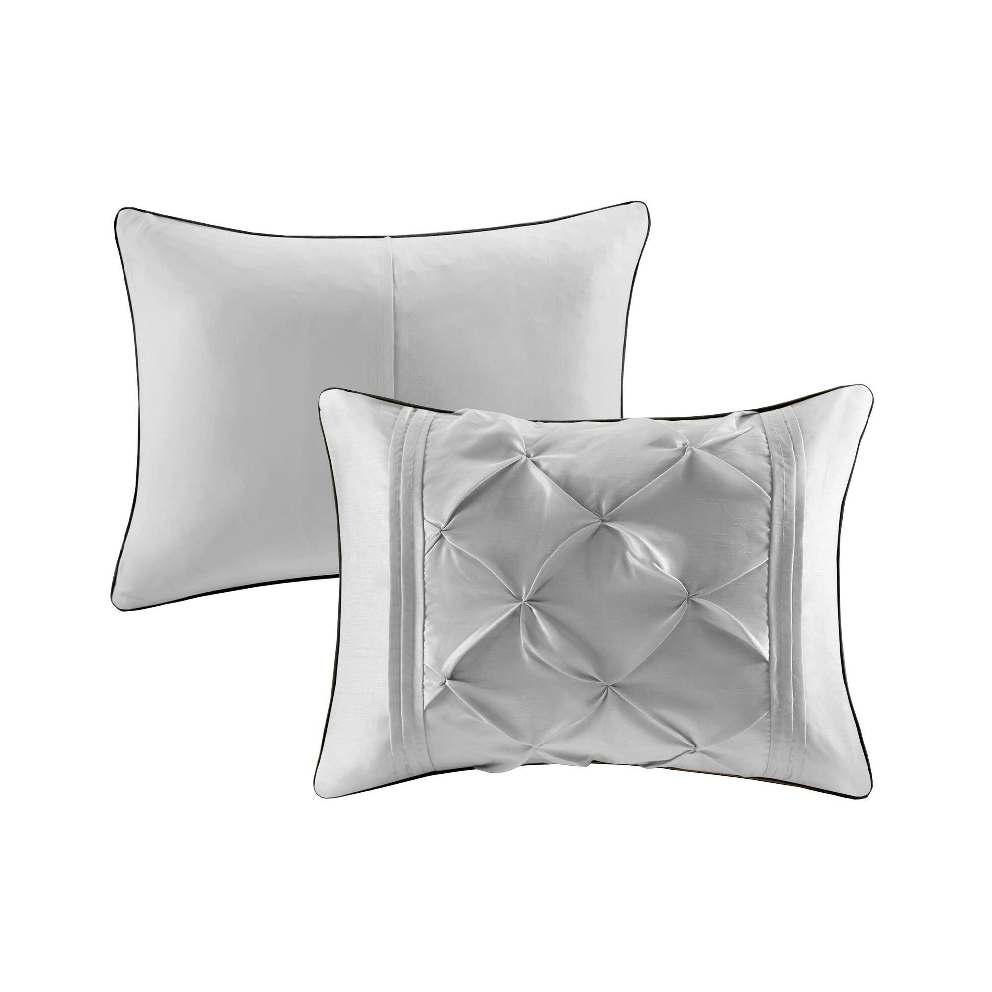 JLA Home Laurel Comforter Set, Gray, large